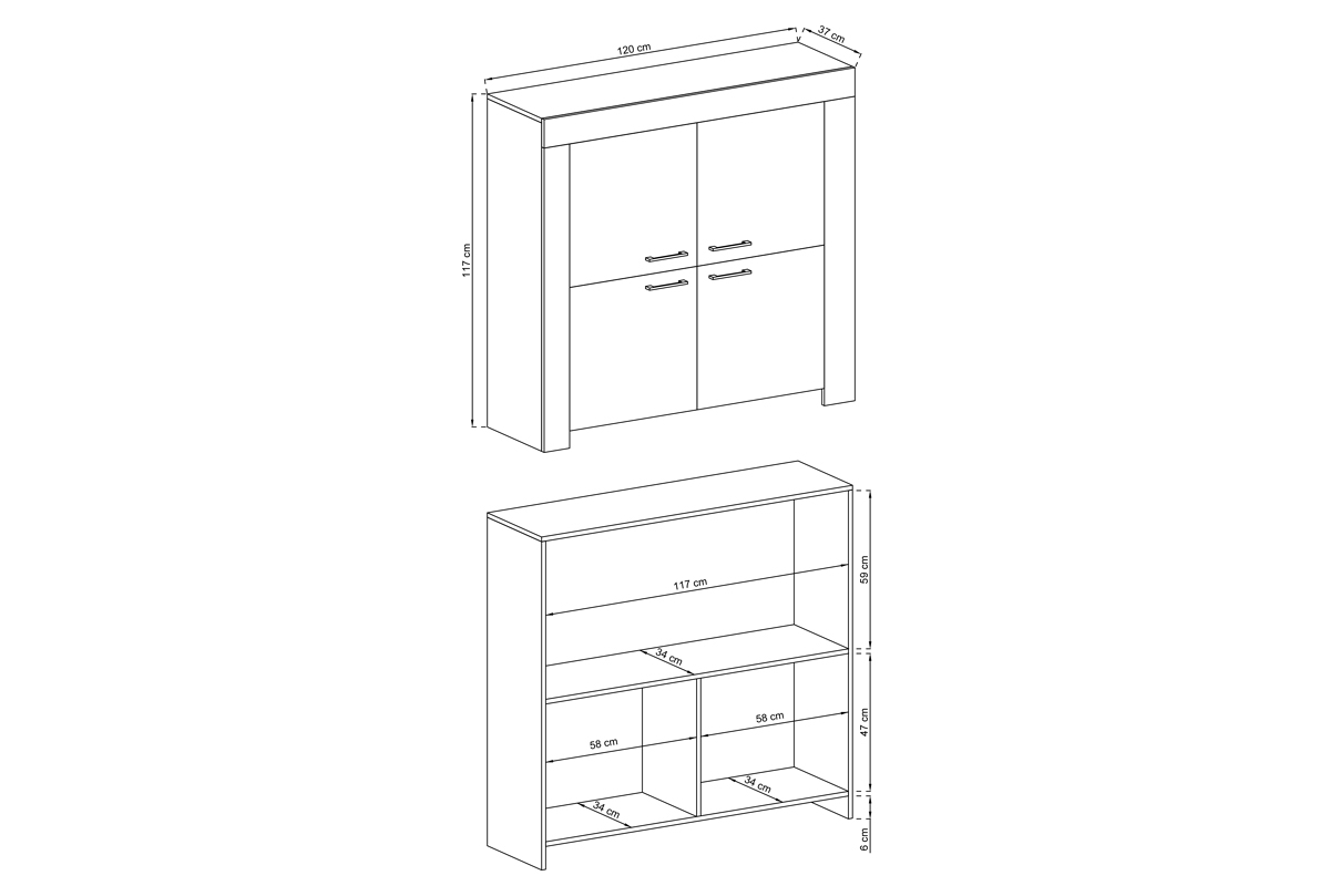 Komoda Favi - dub riviera Komoda SK120 