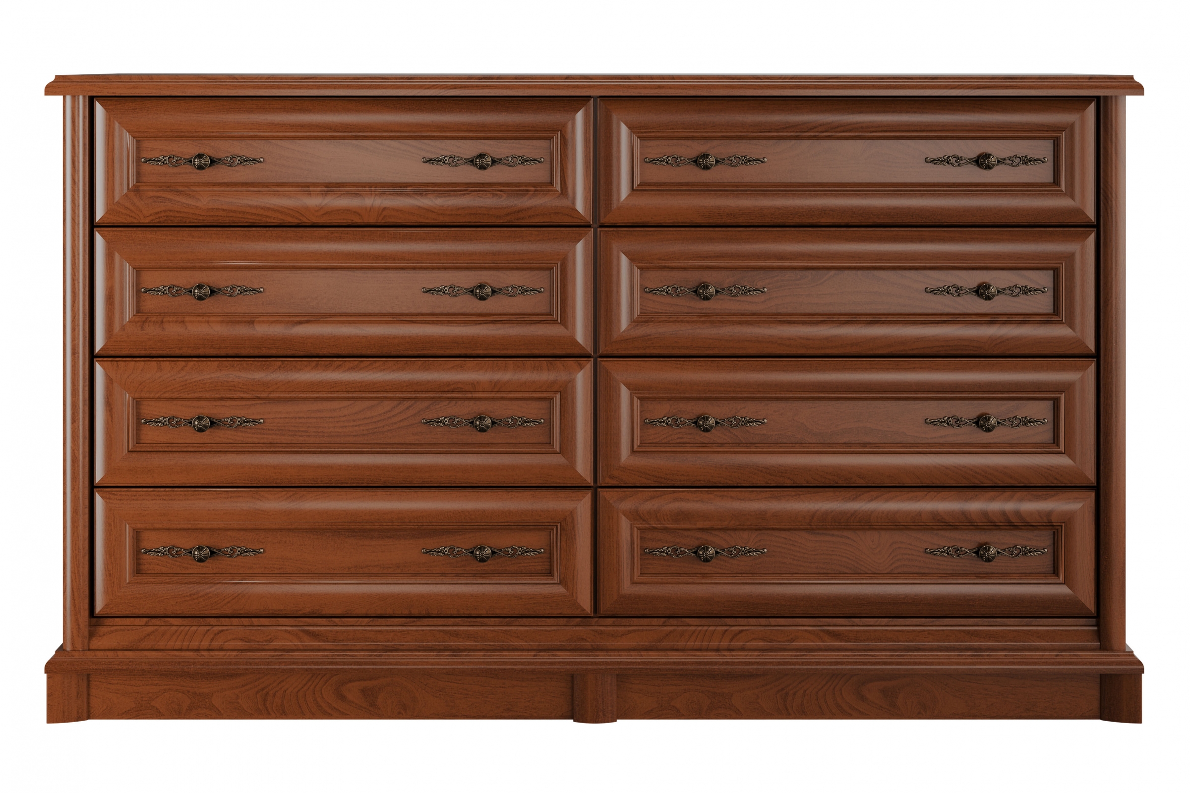 Komoda Sonata 150 cm - gaštan Komoda Sonata z osmioma zásuvkami 150 cm - gaštan szlachetny