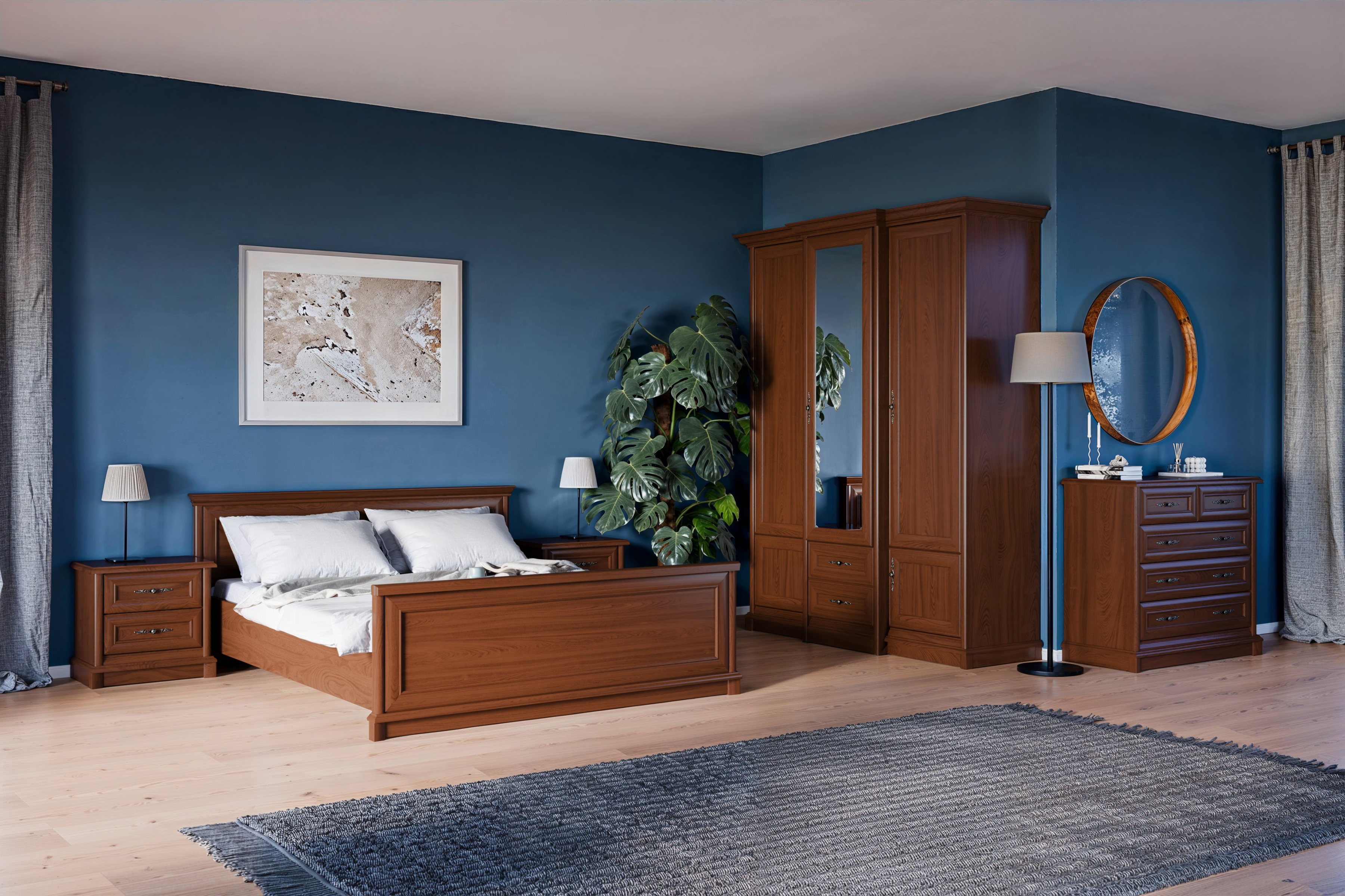 Komoda Sonata 100 cm s pěti zásuvkami - kaštan ušlechtilý Komoda Sonata z piecioma zásuvkami 100 cm - kaštan szlachetny