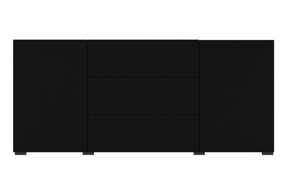 Komoda stojaco - závesná AVA 26 - čierny / wotan Komoda stojaco - závesná AVA 26 - 140 cm - Čierny / wotan