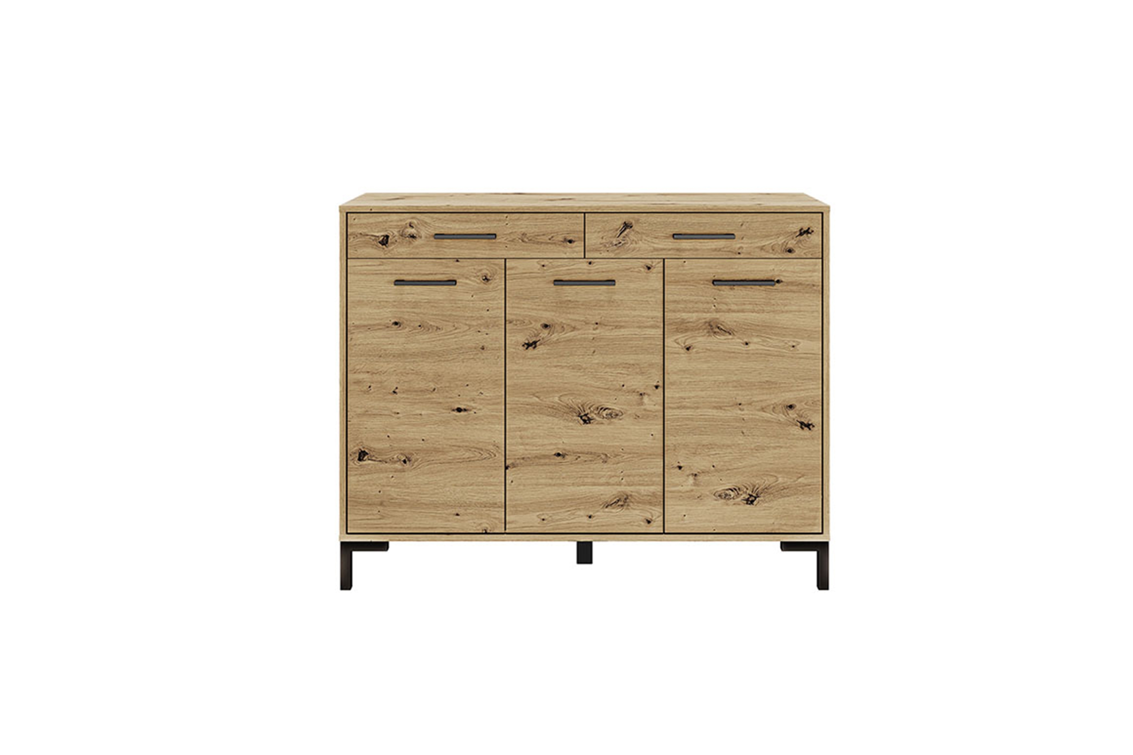 Komoda Klarso 14 se zásuvkami 120 cm - dub artisan Komoda třídveřová Klarso 14 se zásuvkami 120 cm - dub artisan