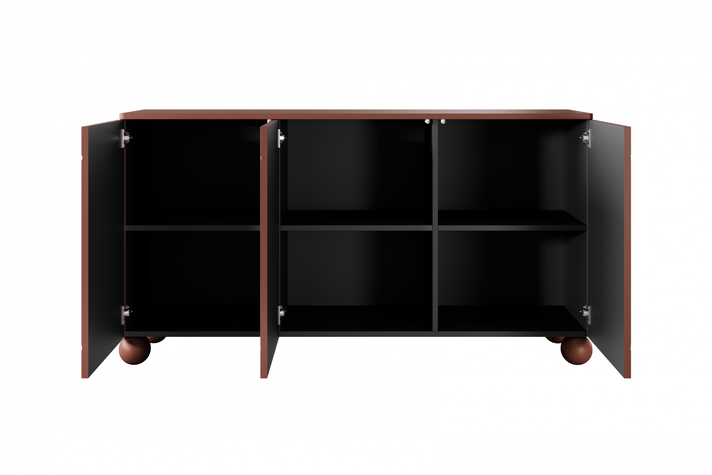 Komoda Sonatia II 150 cm - burgundová Komoda z przegrodami