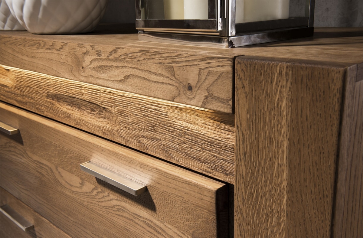 Komoda Velvet 45 - 161 cm - dub rustikal Komoda třídveřová Velvet 45 160 cm - dub rustical