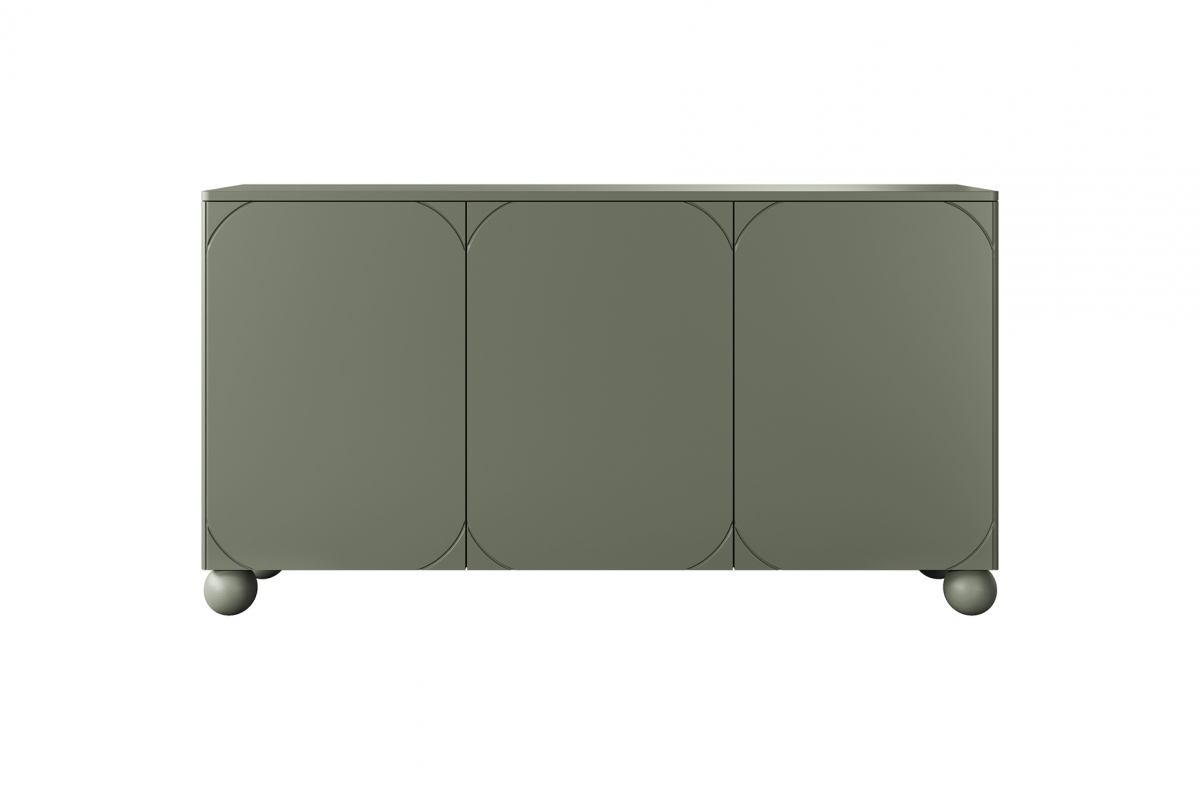 Komoda Sonatia II 150 cm so 4 ukrytými zásuvkami - olivová Komoda do  spálňa 