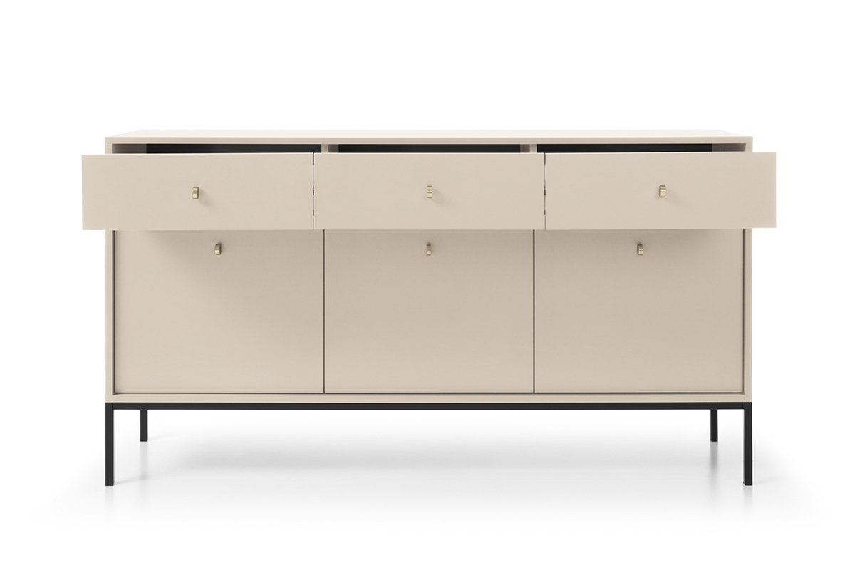 Komoda Eladia 154 cm se zásuvkami - béžová béžové barevné provedení