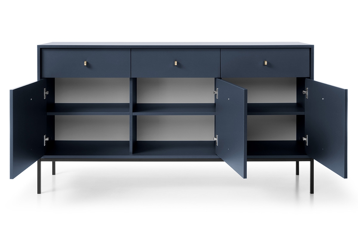 Komoda Eladia 154 - tmavomodrá Priestranné vnútro komody