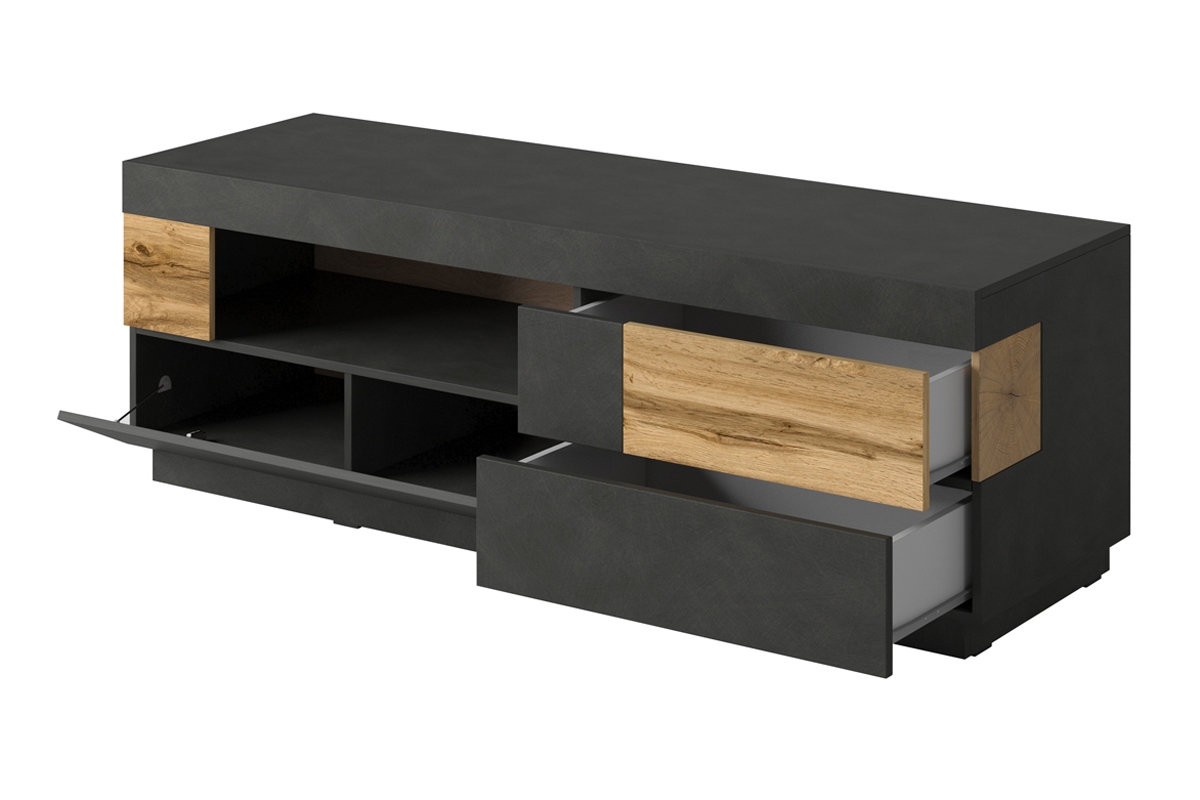 TV stolík Silke 41 - matera / Dub wotan TV s otvorenou policou