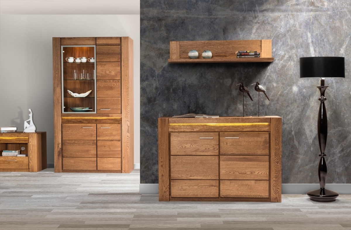 Komoda dvojdverová Velvet 44 - Dub rustical Komoda Velvet 44 120 cm - Dub rustical