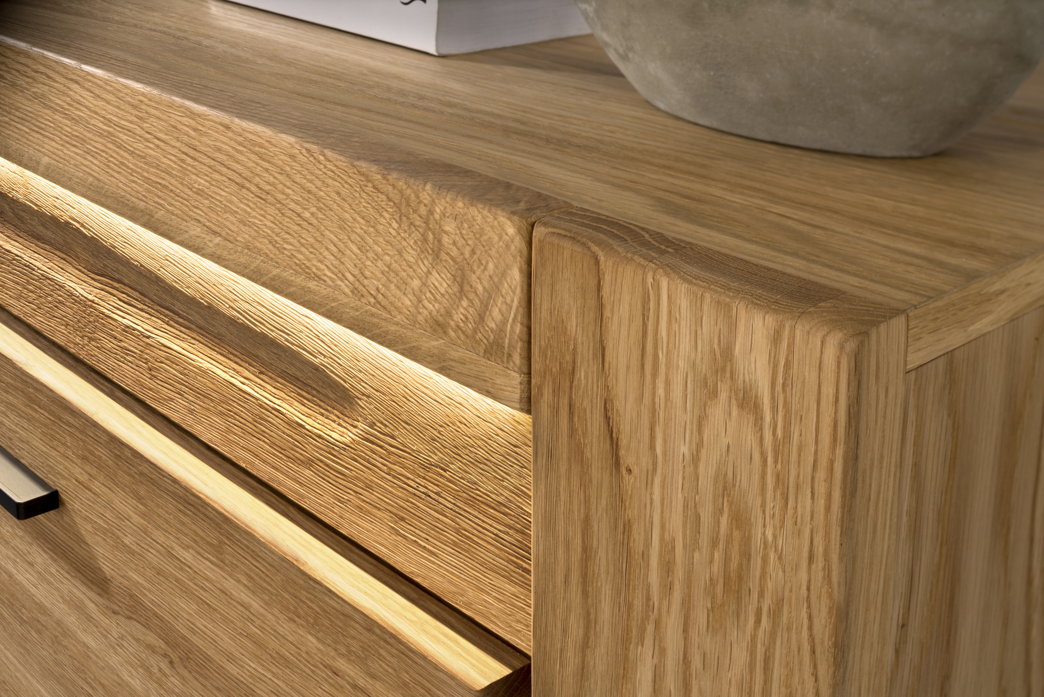 Třídveřová komoda Velvet 45 160 cm - přírodní Komoda Velvet 45 třídveřová 160 cm - dub natura