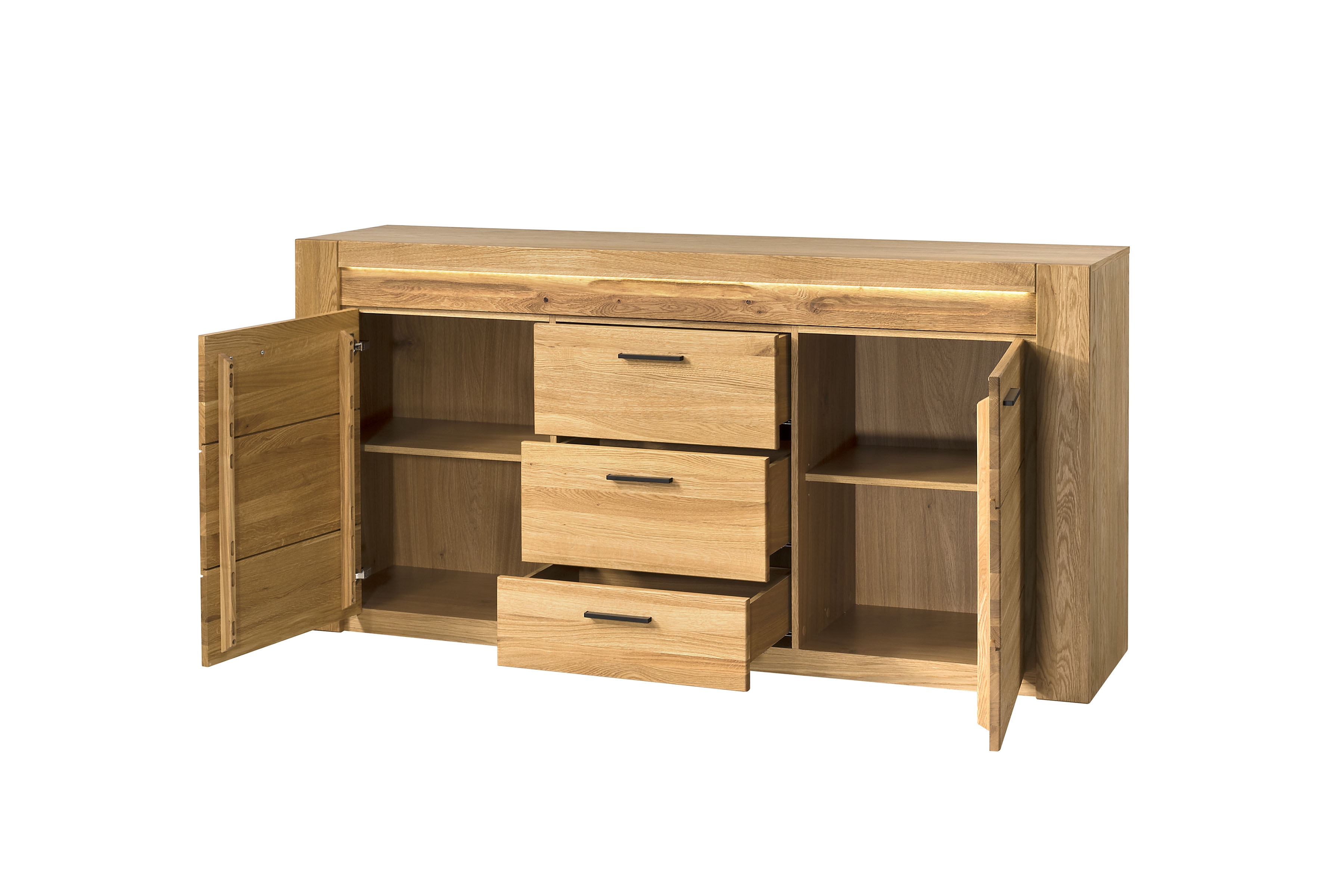 Komoda Velvet 47 se zásuvkami 180 cm - přírodní Komoda Velvet 47 se zásuvkami 180 cm - dub natura