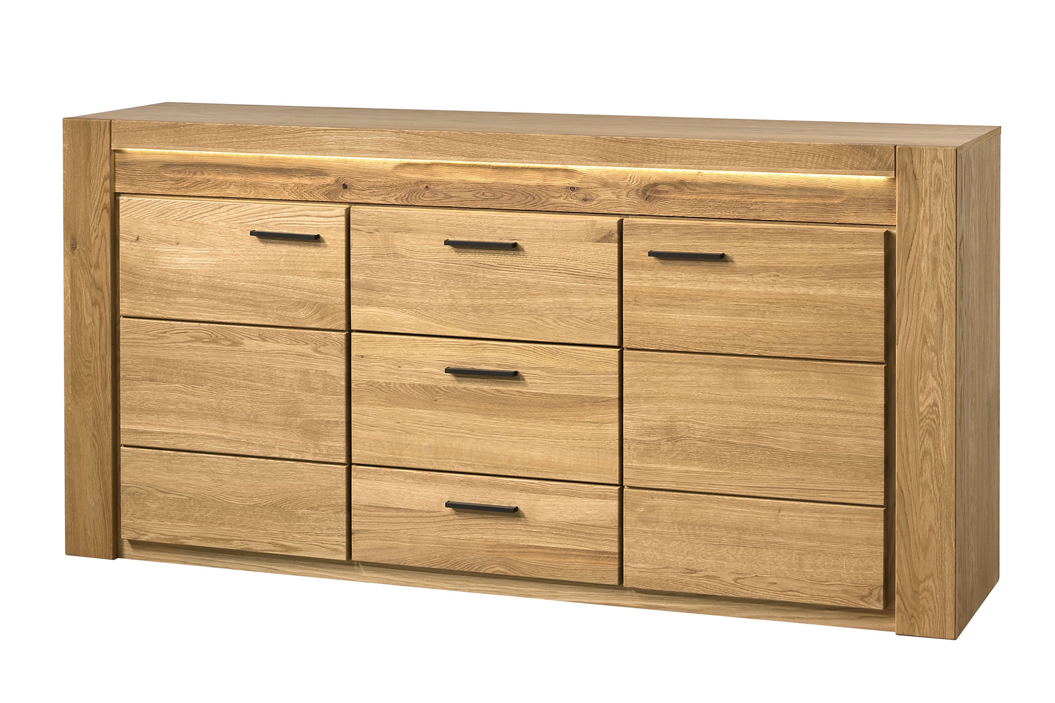 Komoda Velvet 47 se zásuvkami 180 cm - přírodní Komoda Velvet 47 se zásuvkami 180 cm - dub natura