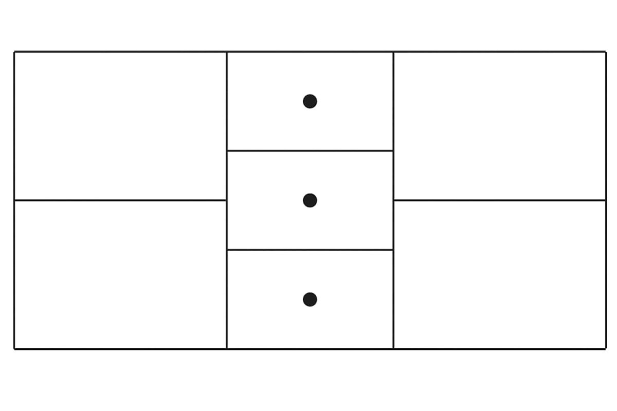 Komoda dvojdverová so zásuvkami Velvet 47 - Dub rustical Komoda Velvet 47 so zásuvkami 180 cm - Dub rustical