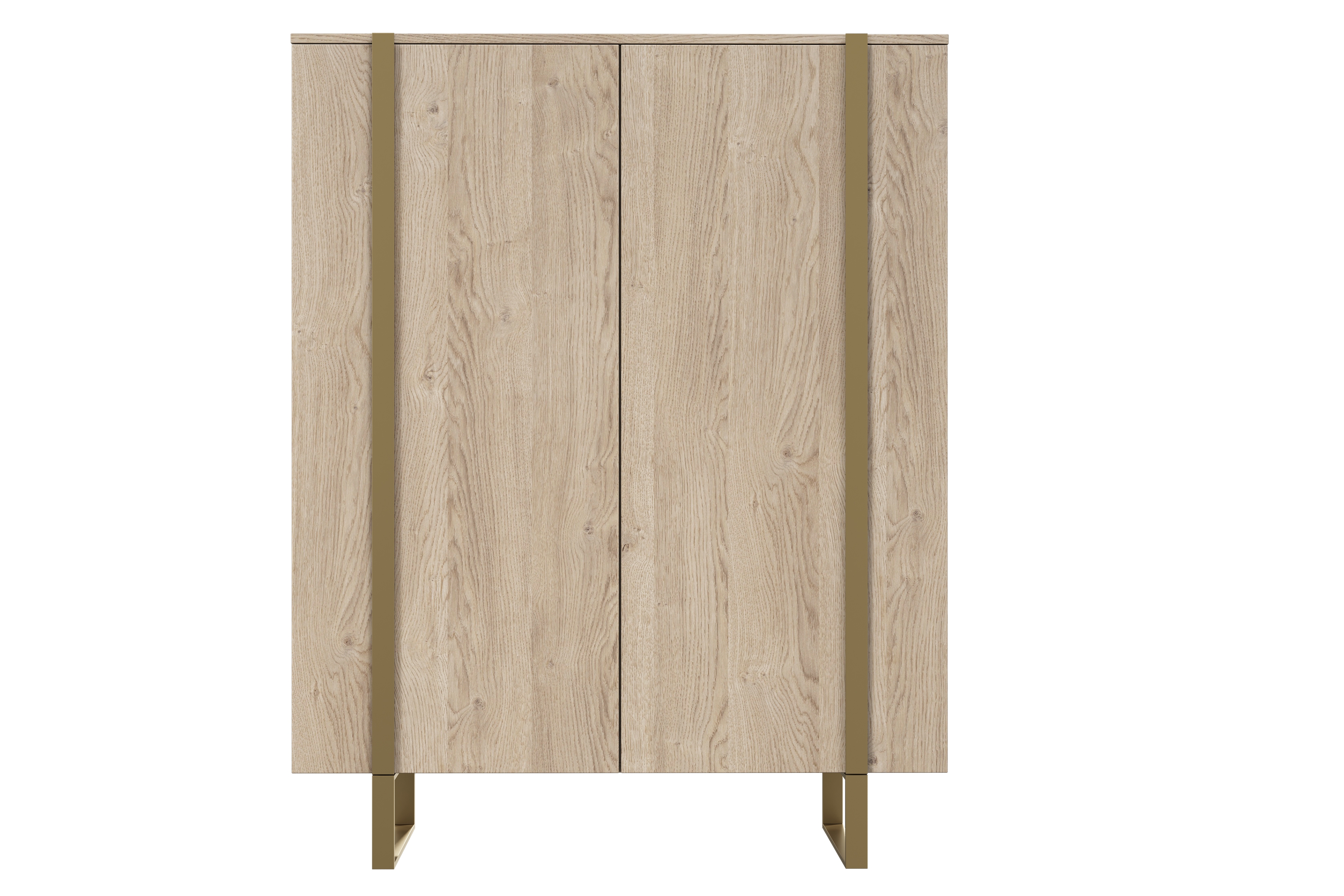 Komoda Verica 120 cm z metalowymi nogami - Dub biszkoptowy / zlote nozki Komoda Verica 120 cm z metalowymi nogami - Dub biszkoptowy / zlote nozki