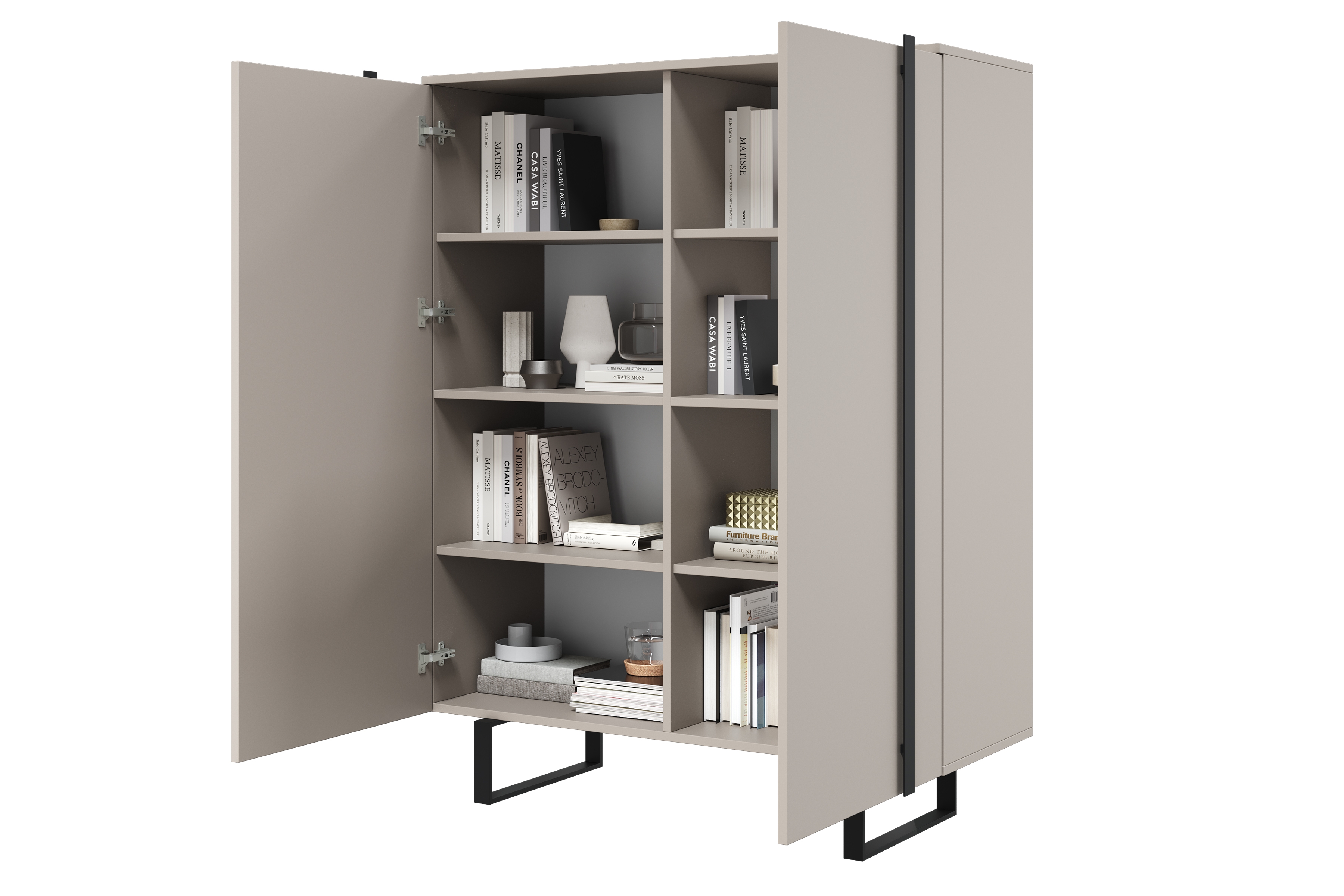 Komoda Verica 120 cm - kašmír / černé nožky Komoda Verica 120 cm z metalowymi nogami - kašmír / černá nozki