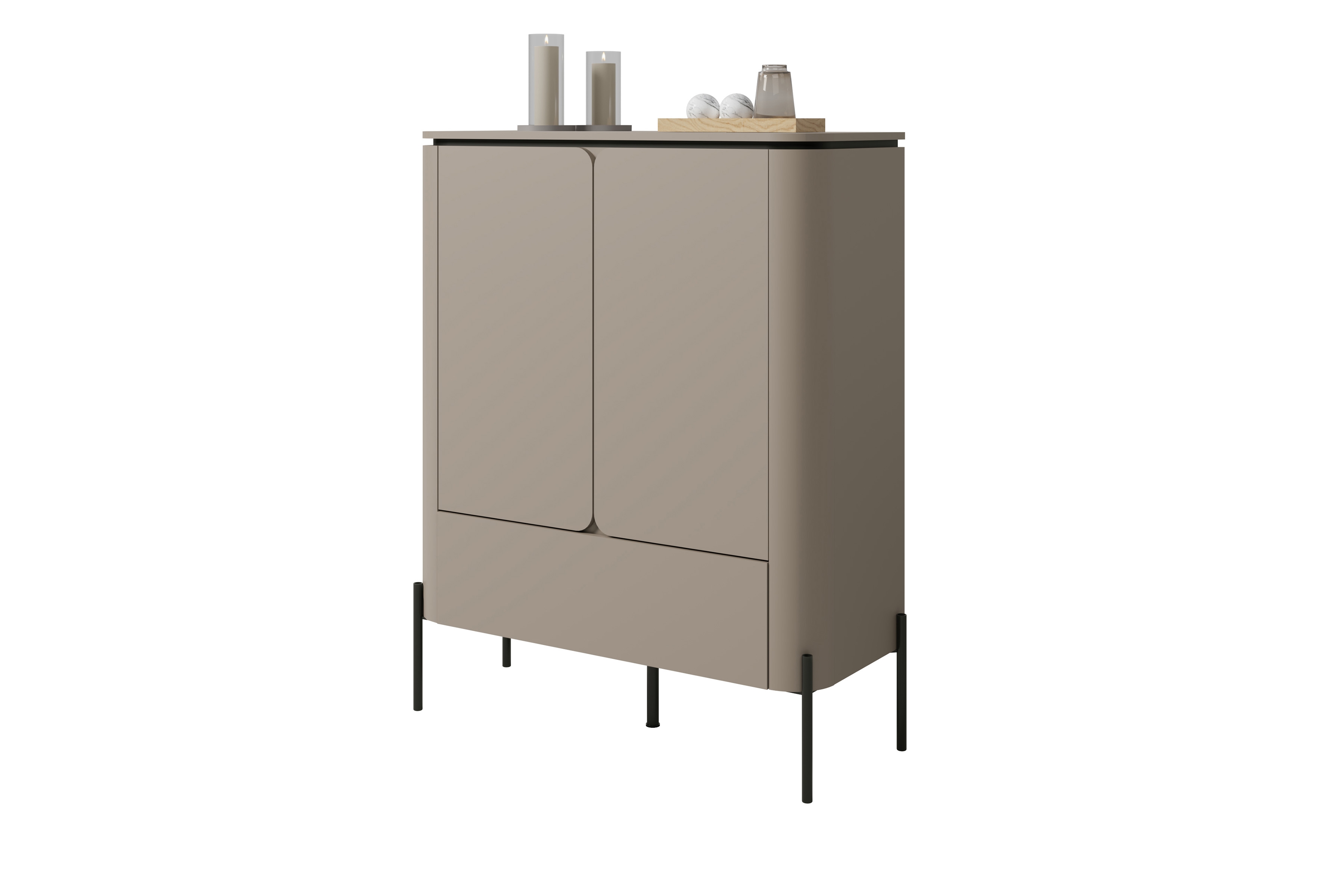 Vysoká komoda Bello 98 cm so zásuvkou - congo Komoda vysoká Bello 98 cm z szuflada - congo 