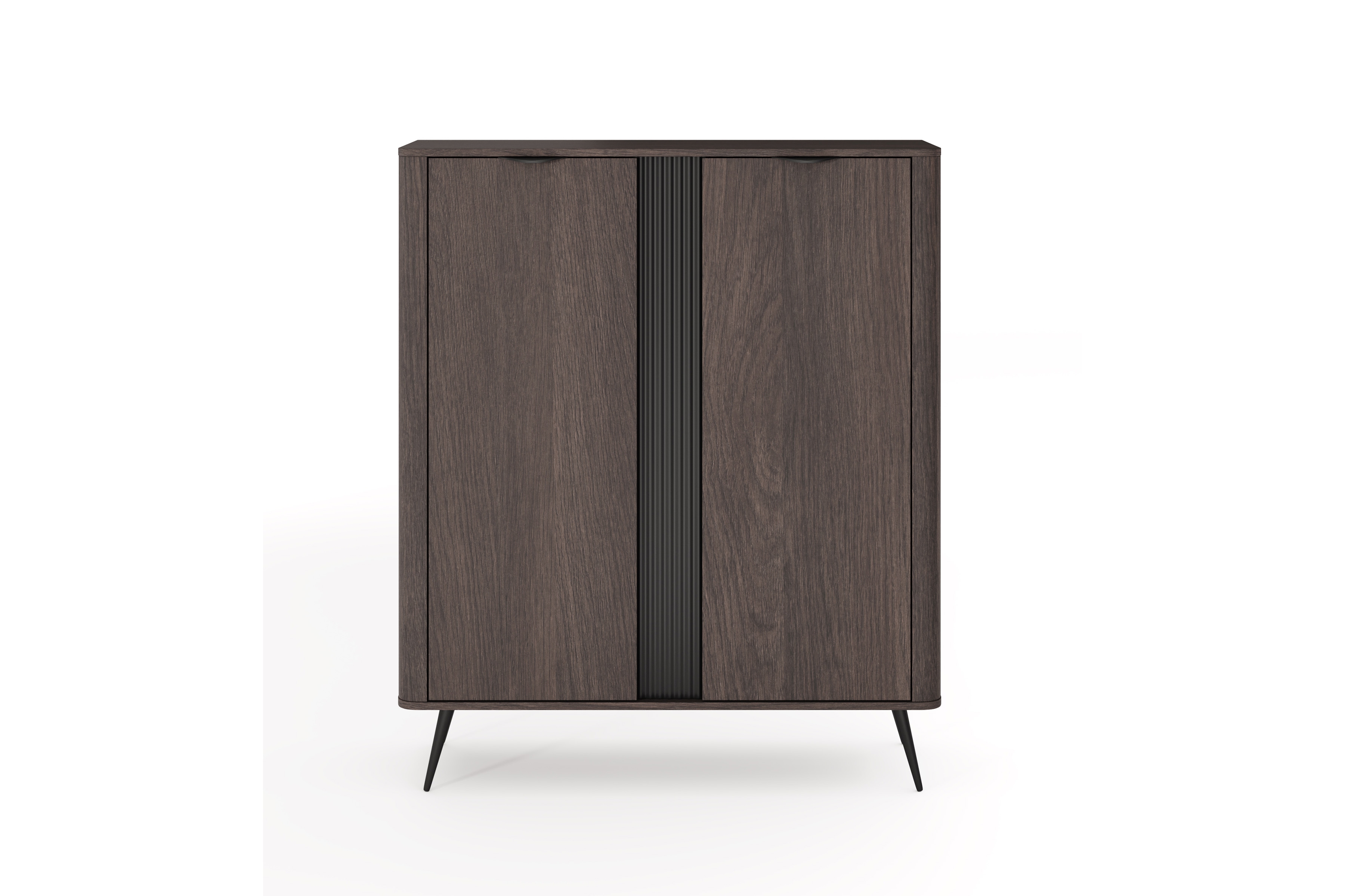 Vysoká komoda Edrin 113 cm - dub dunin / černá Komoda vysoká Edrin 113 cm - dub dunin / černá