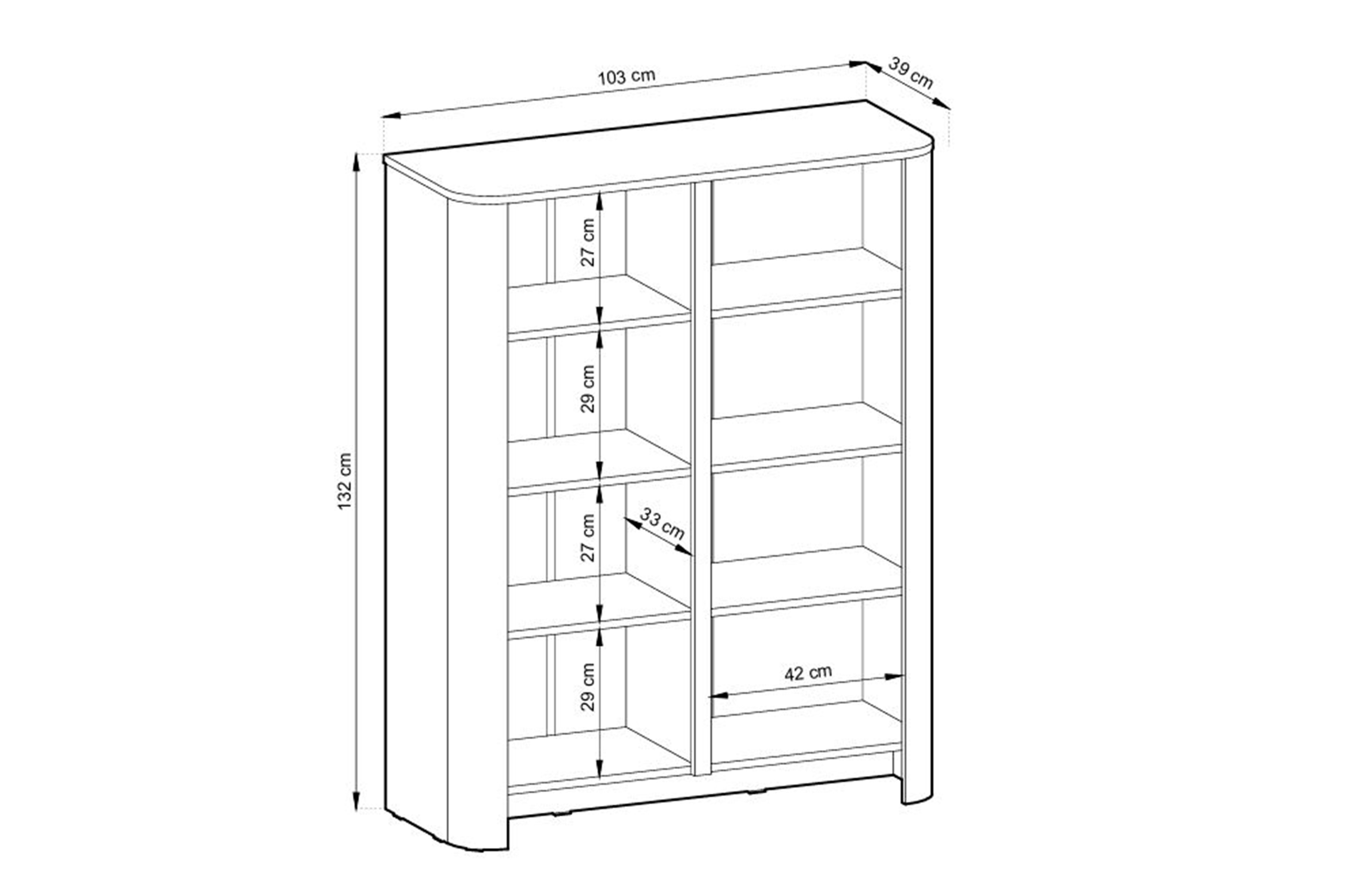 Vysoká komoda Sorrenti 103 cm - kašmírová / zlatá Komoda vysoká Sorrenti 103 cm - kašmír / zlaté