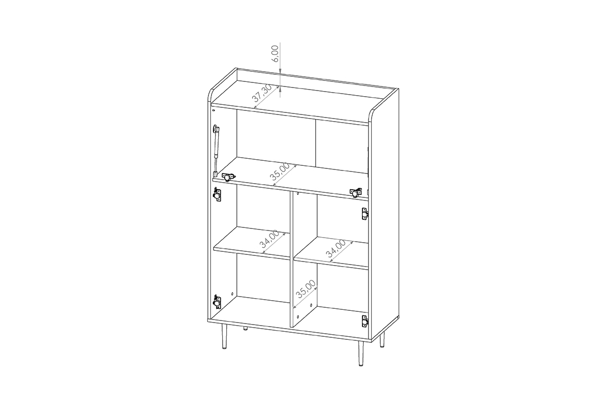 Komoda Kastelio s barem - brandy castello Komoda do jídelny