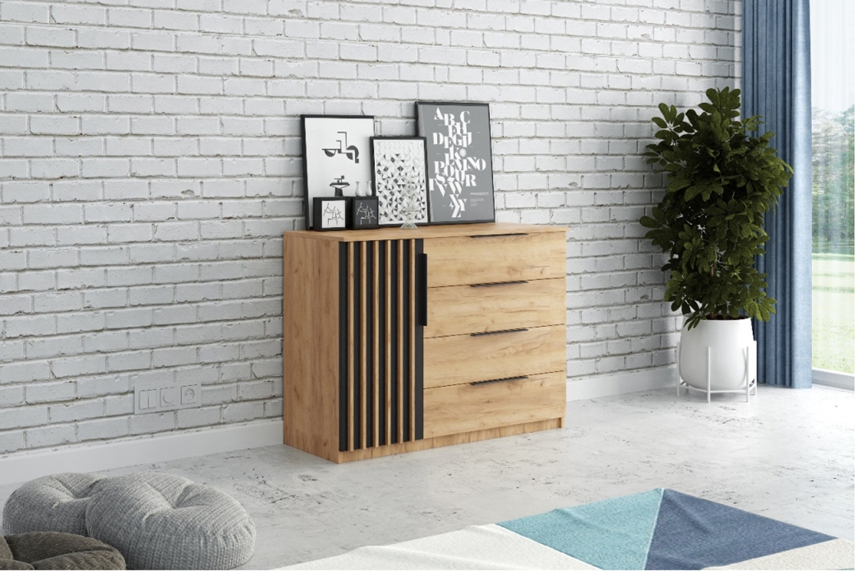 Komoda s lamelami Sorento 120 lamaele na komodzie 