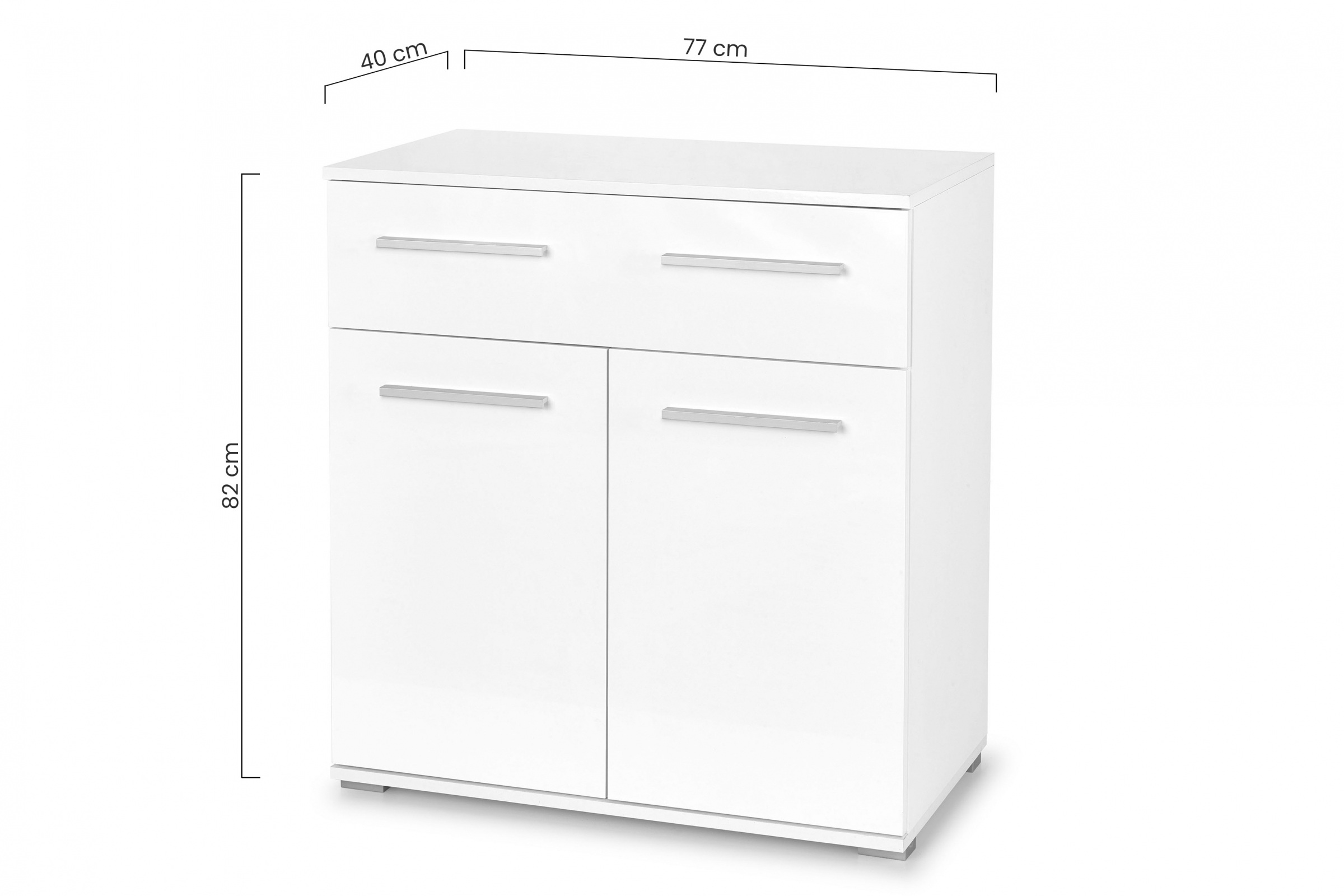 Komoda Lima 77 cm se zásuvkou - bílá Komoda z szuflada Lima KM-1 - 77 cm - bílá