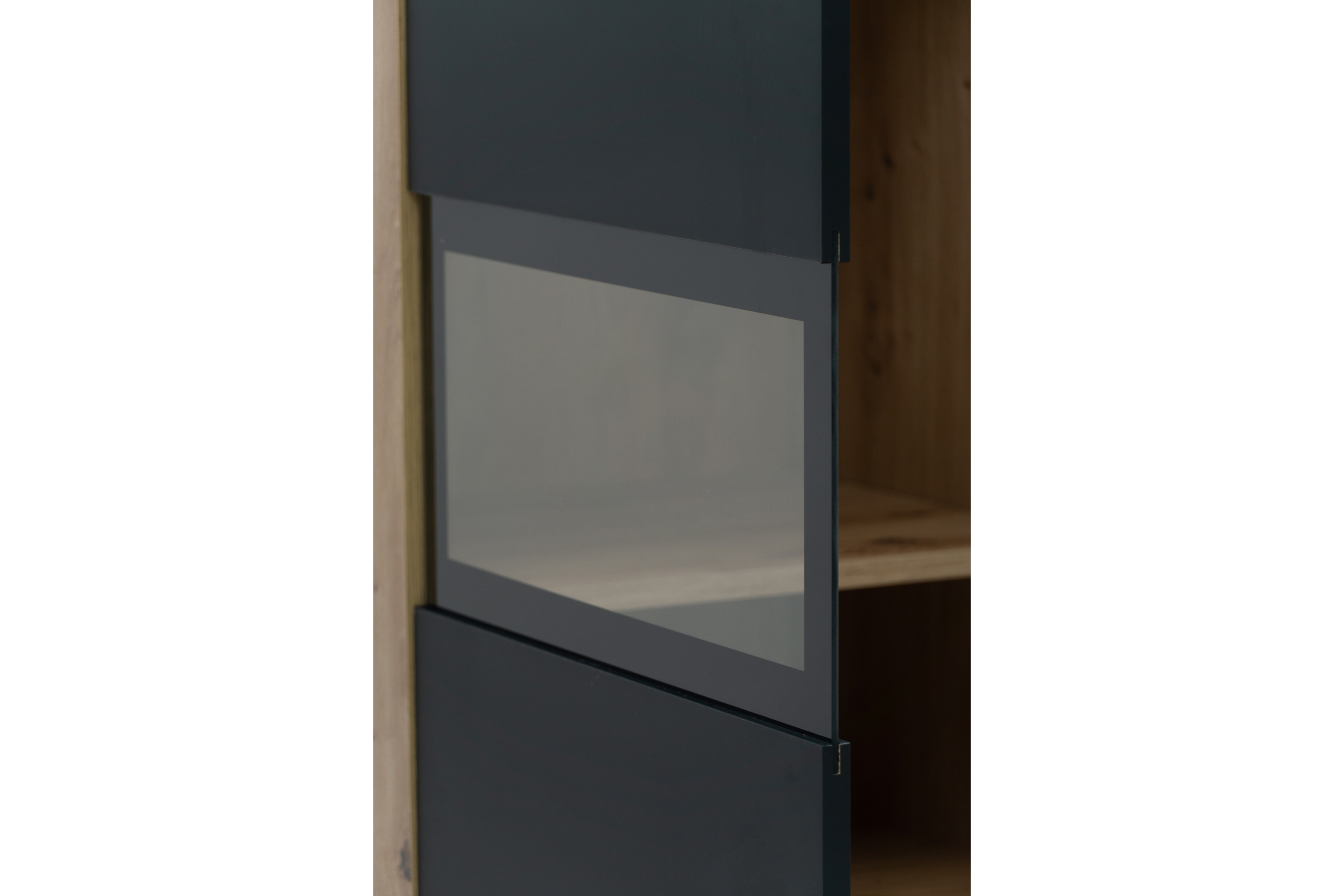 Komoda Baros 26 132 cm so zásuvkami - dub artisan / čierny mat Komoda so zásuvkami Baros 26 - 132 cm - Dub artisan / Čierny mat