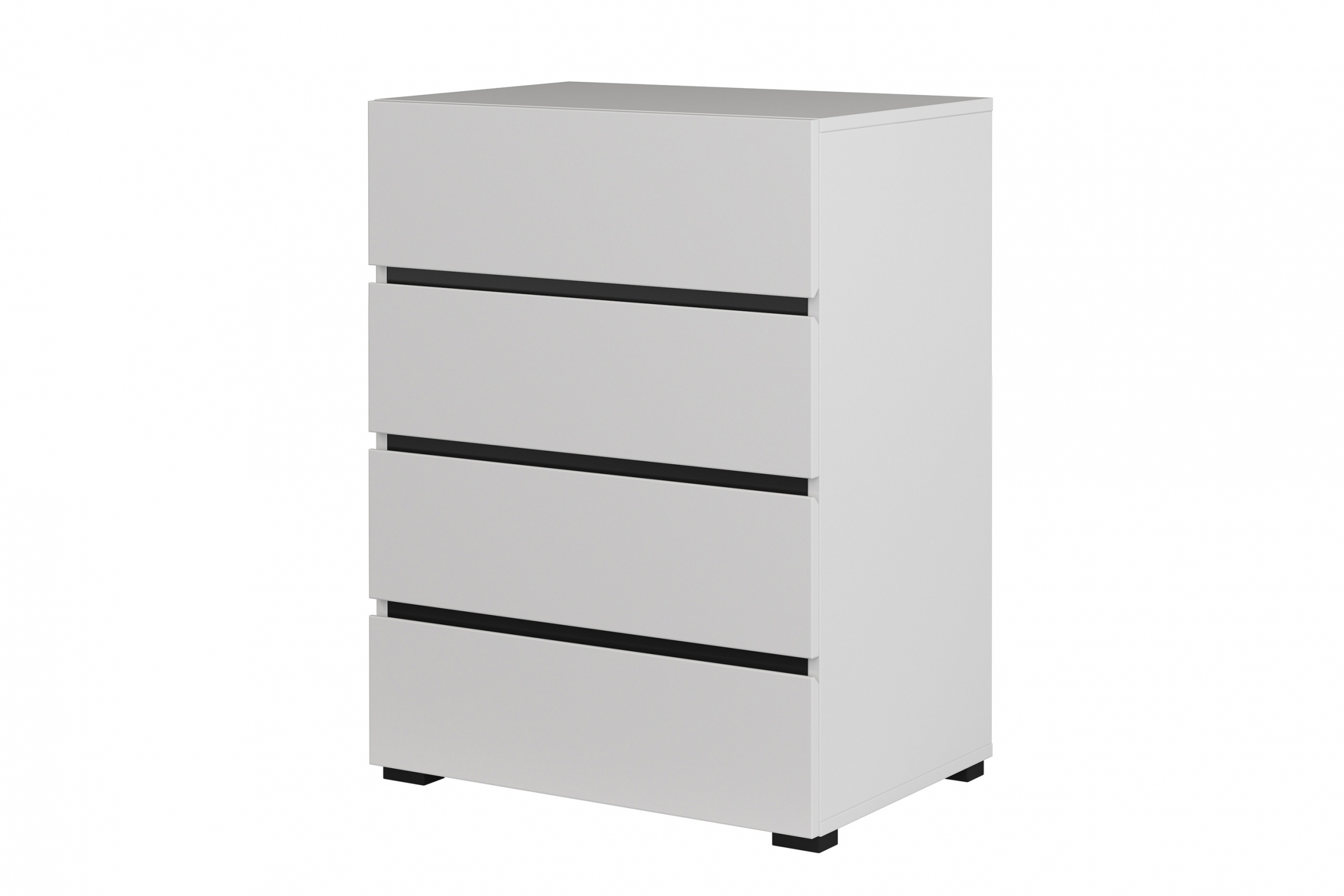 Komoda Cross 60 cm - biela / čierna Komoda so zásuvkami Gramon 60 cm - biela / čierny