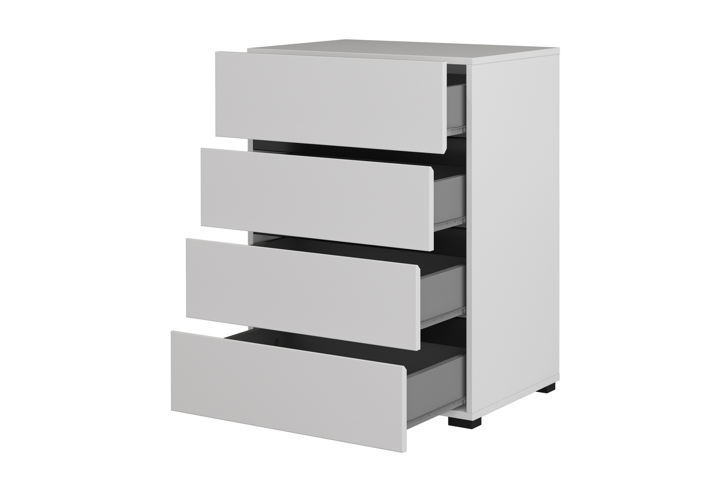 Komoda Cross 60 cm - biela / čierna Komoda so zásuvkami Gramon 60 cm - biela / čierny