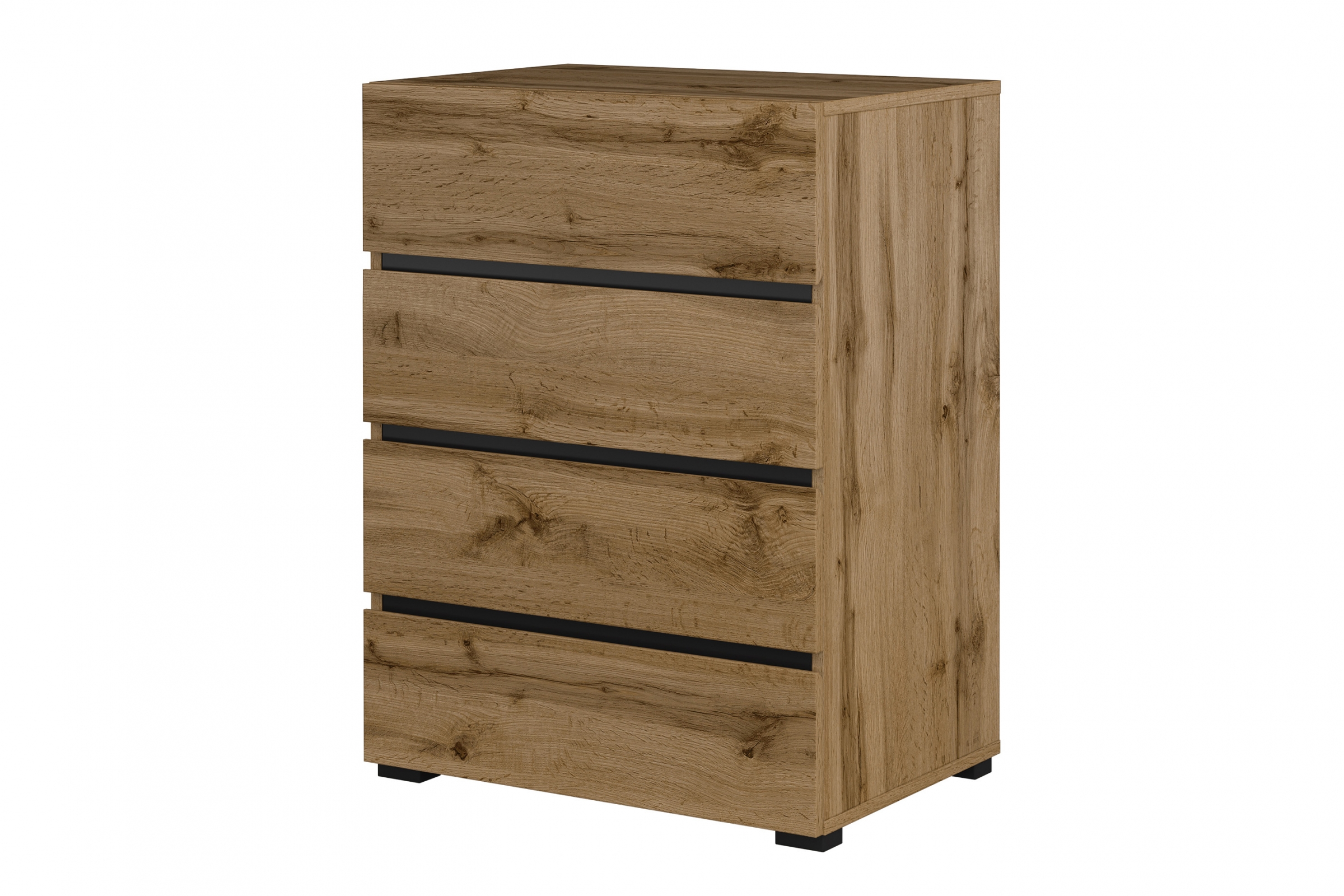 Komoda Cross 60 cm - dub wotan / čierna Komoda so zásuvkami Gramon 60 cm - Dub wotan / Čierny