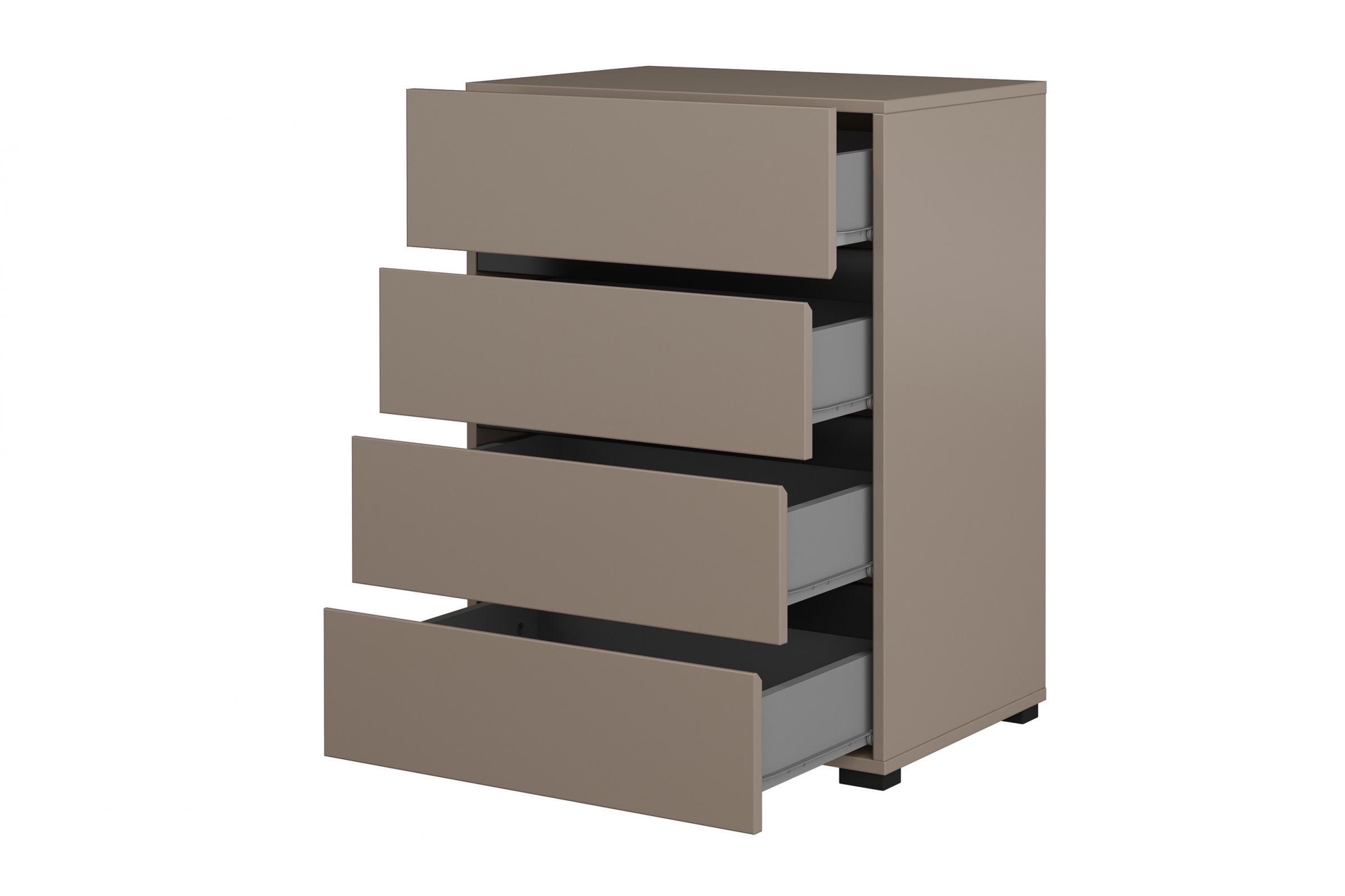 Komoda Cross 60 cm - kašmírová / čierna Komoda so zásuvkami Gramon 60 cm - kašmír / Čierny