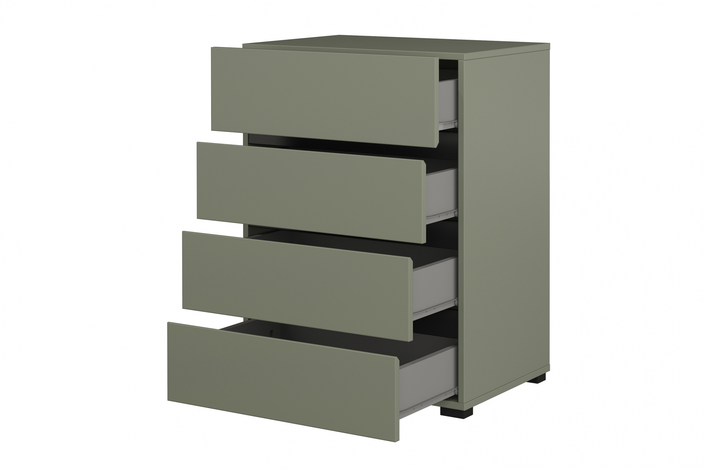 Komoda Cross 60 cm - zelená / čierna Komoda so zásuvkami Gramon 60 cm - Zelený / Čierny