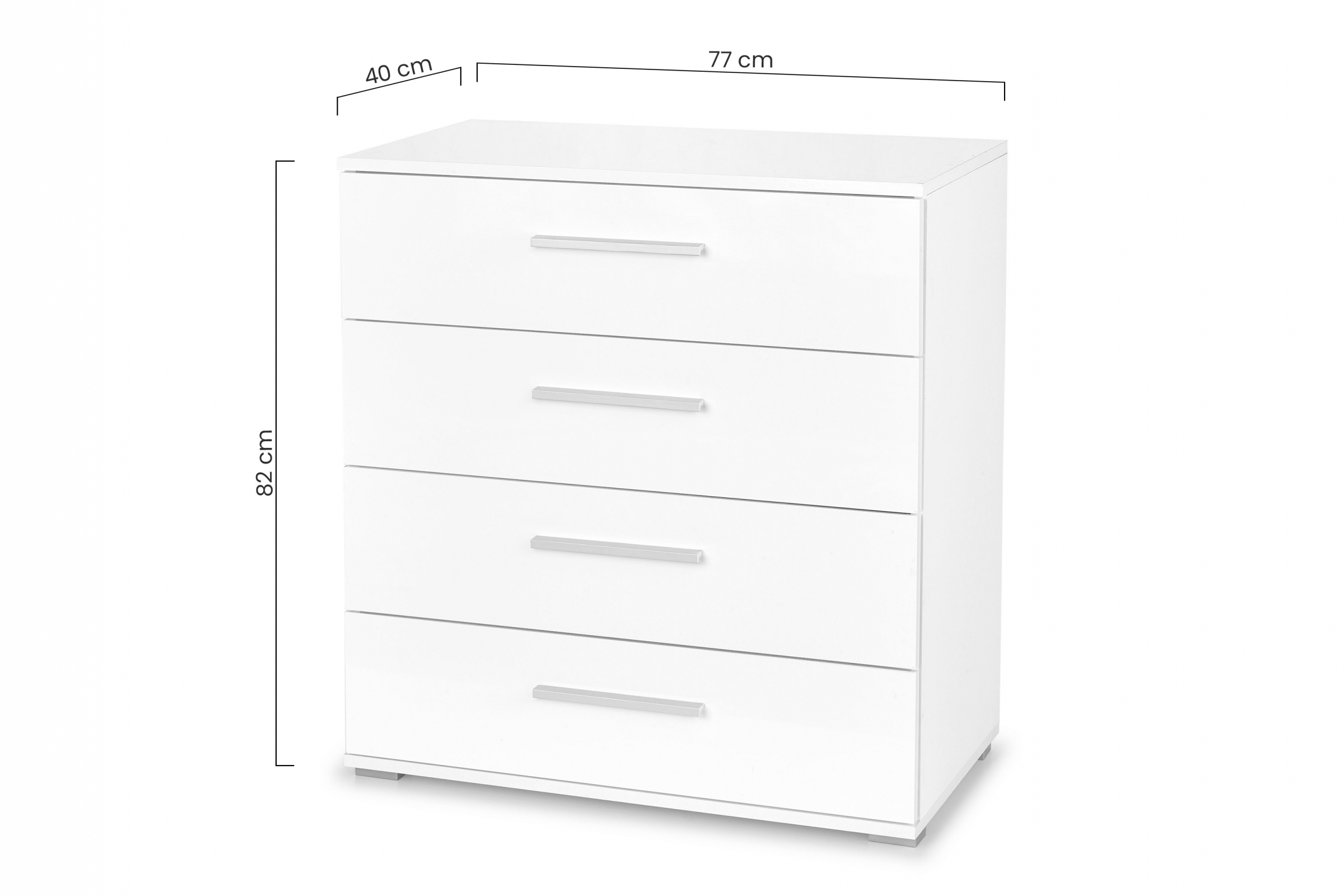 Komoda so zásuvkami Lima 77 cm - dub sonoma / biela Komoda so zásuvkami Lima KM-3 - 77 cm - Dub sonoma / Biely