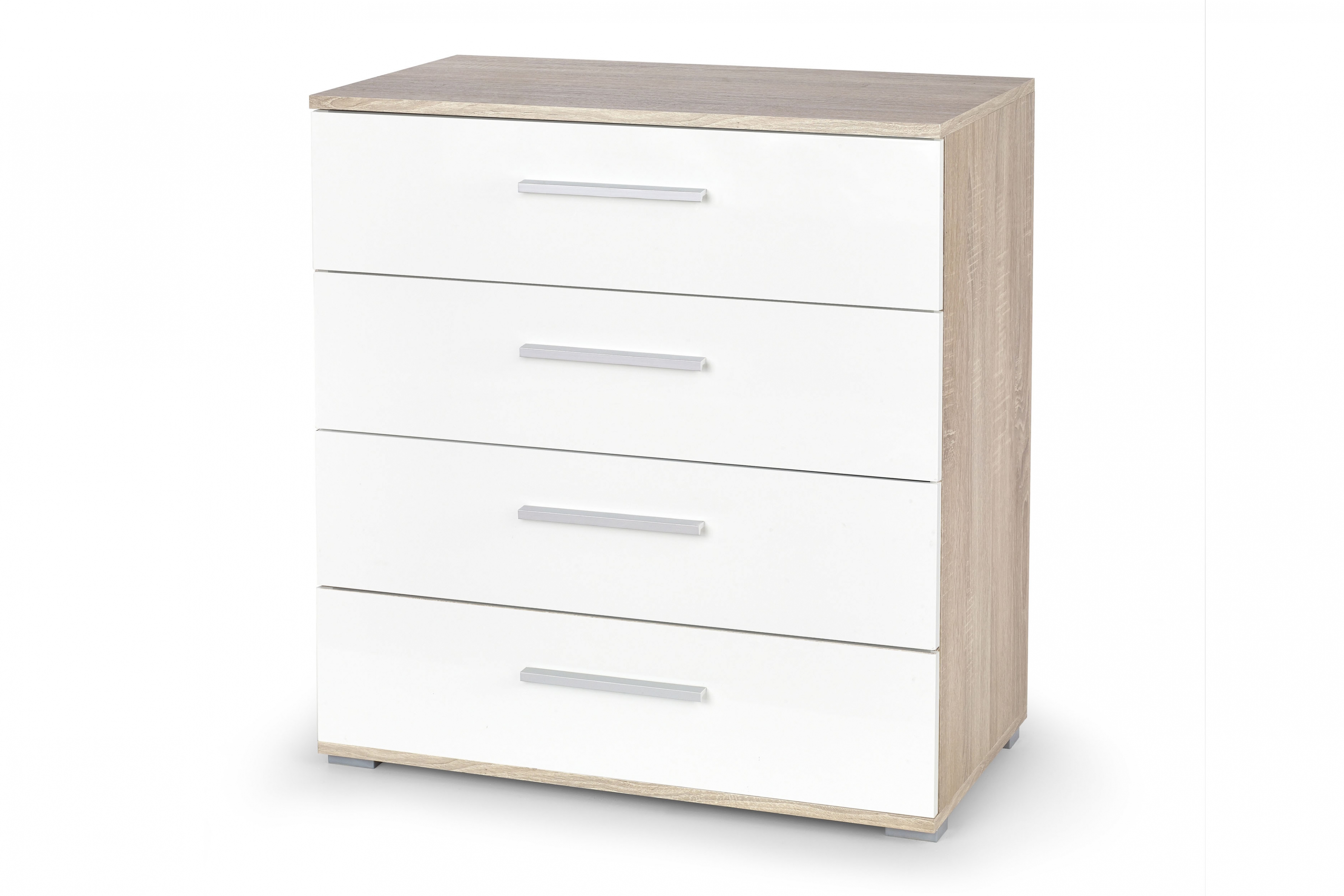 Komoda so zásuvkami Lima 77 cm - dub sonoma / biela Komoda so zásuvkami Lima KM-3 - 77 cm - Dub sonoma / Biely