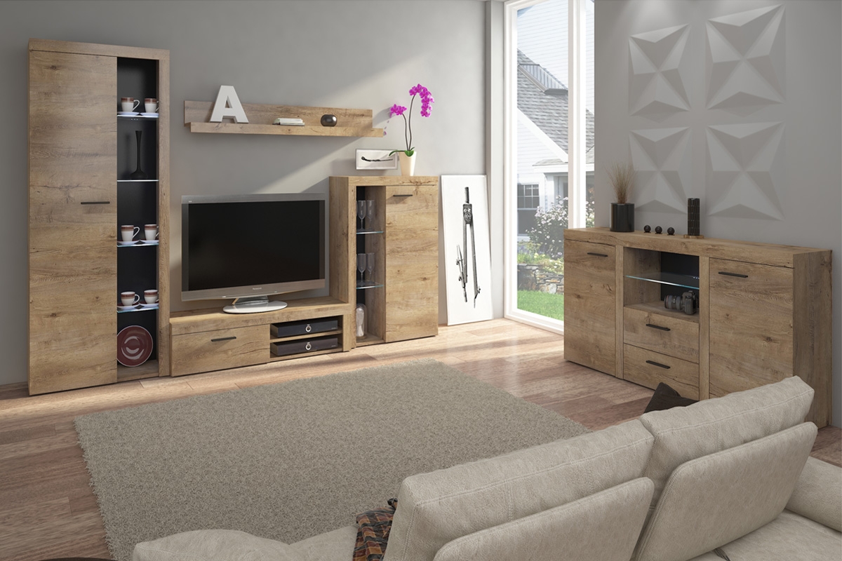 Komoda Luiza 2F 2S - dub lefkas - 157 cm Komoda so zásuvkami Luiza 2F2S - 157 cm - Dub Lefkas