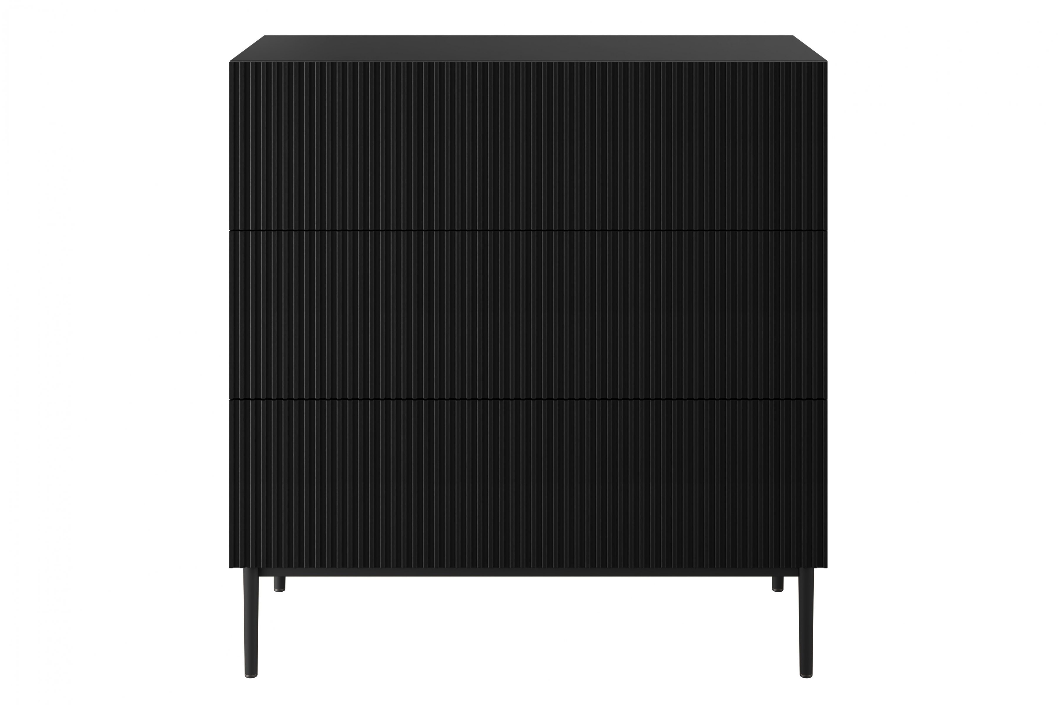 Komoda Nicole 100 cm - čierny mat / čierna Komoda so zásuvkami Nicole 100 cm - Čierny mat / čierny nozki