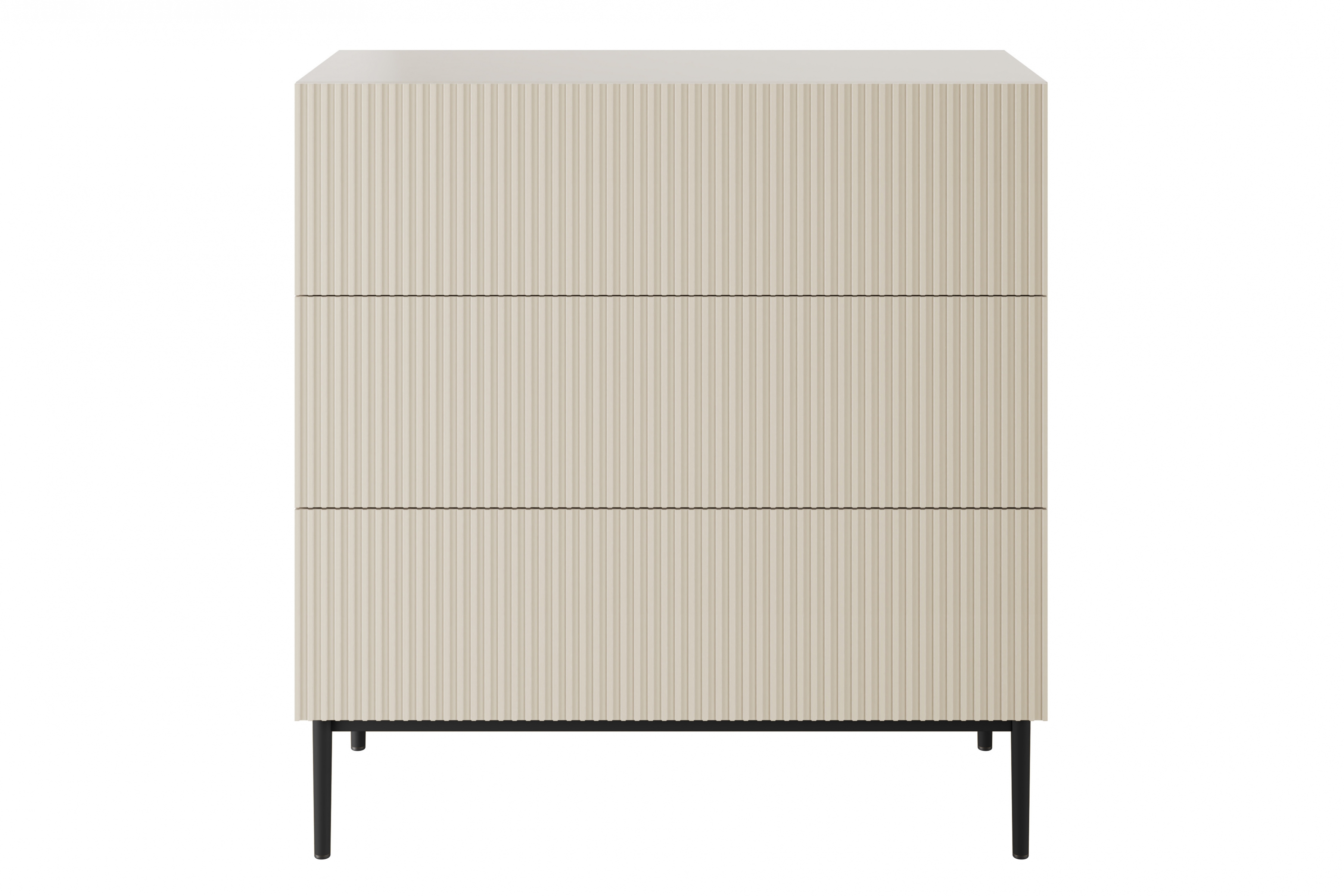 Komoda Nicole 100 cm - kašmírová / čierna Komoda so zásuvkami Nicole 100 cm - kašmír / čierny nozki