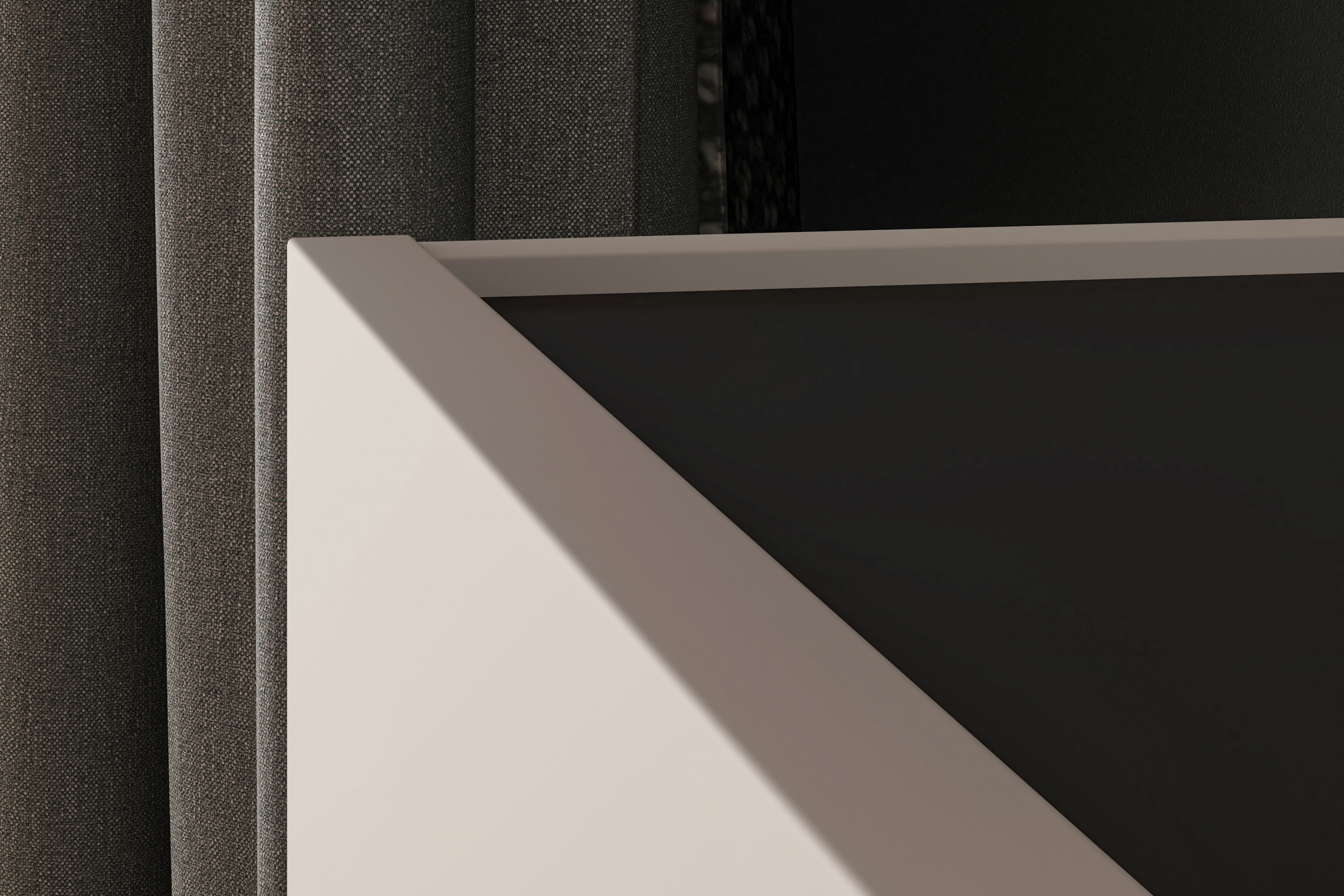 Komoda Salio 120 cm se zásuvkami - kašmír / černý Komoda se zásuvkami Salio 120 cm - kašmír / černá