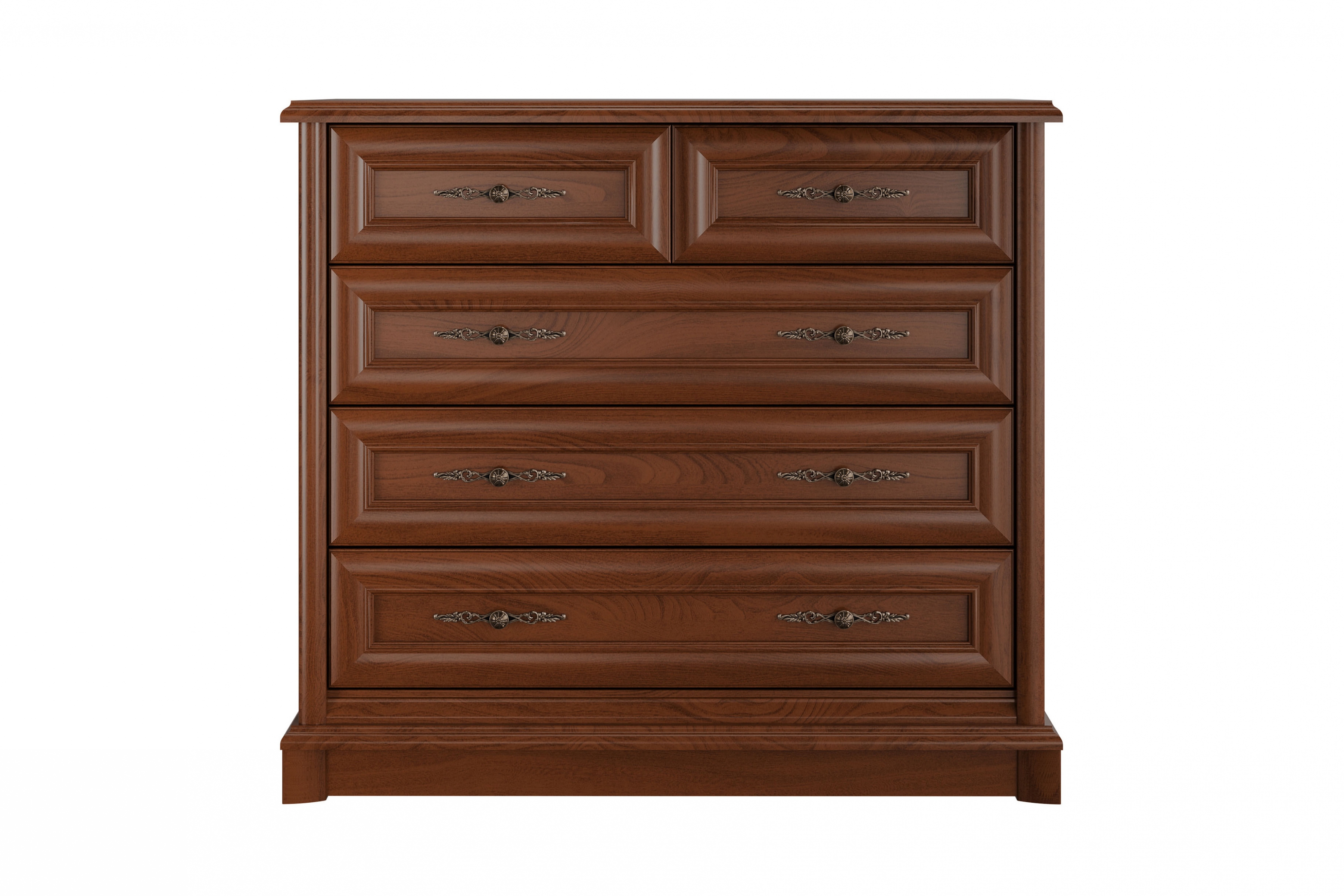 Komoda Sonata 100 cm s pěti zásuvkami - kaštan ušlechtilý Komoda se zásuvkami Sonata 100 cm - kaštan szlachetny