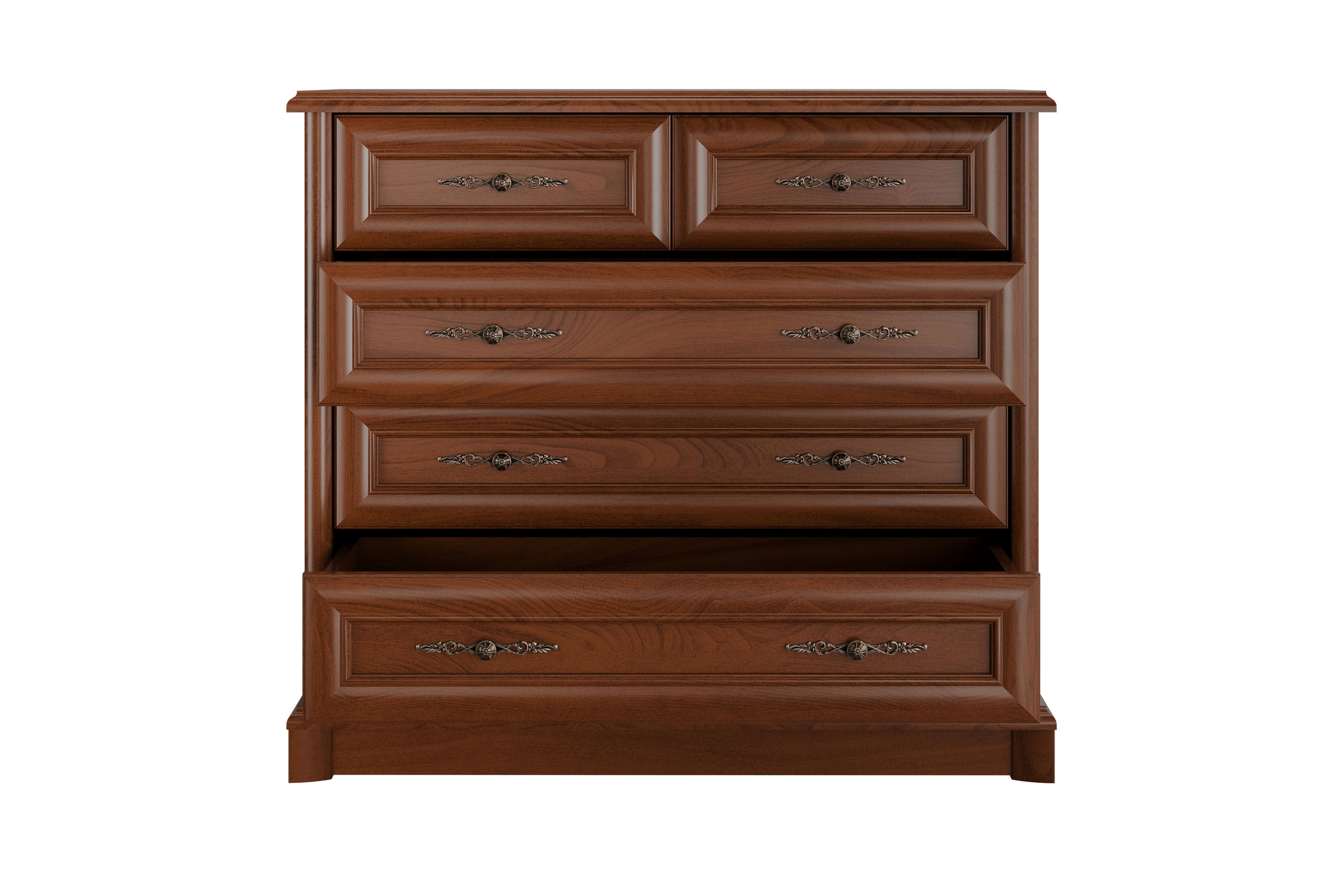 Komoda Sonata 100 cm s pěti zásuvkami - kaštan ušlechtilý Komoda se zásuvkami Sonata 100 cm - kaštan szlachetny