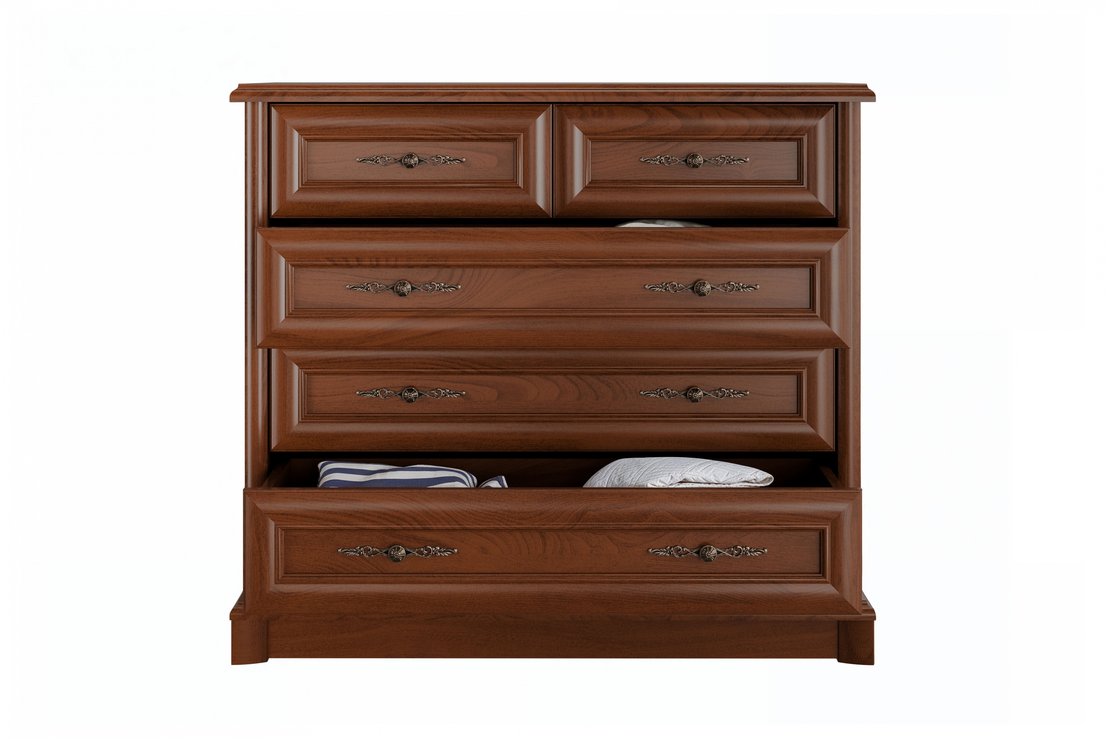 Komoda Sonata 100 cm s pěti zásuvkami - kaštan ušlechtilý Komoda se zásuvkami Sonata 100 cm - kaštan szlachetny