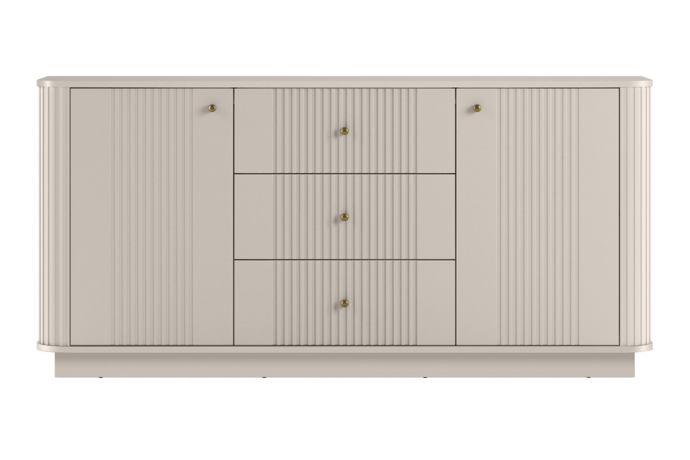 Komoda Vesper 160 cm se zásuvkami - kašmírová / zlaté úchytky Komoda se zásuvkami Vesper 160 cm - kašmír / zlote Úchytky