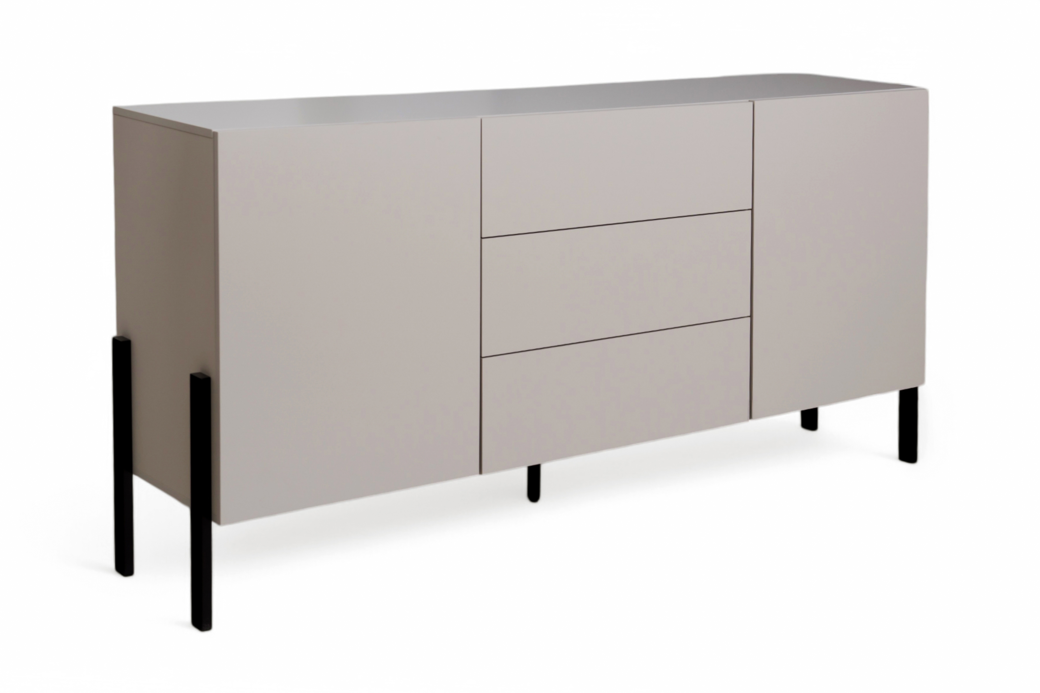 Komoda Jukon 184 cm se zásuvkami - kašmír / černé nohy Komoda se zásuvkami Wezilo 184 cm - kašmír / černé nožičky