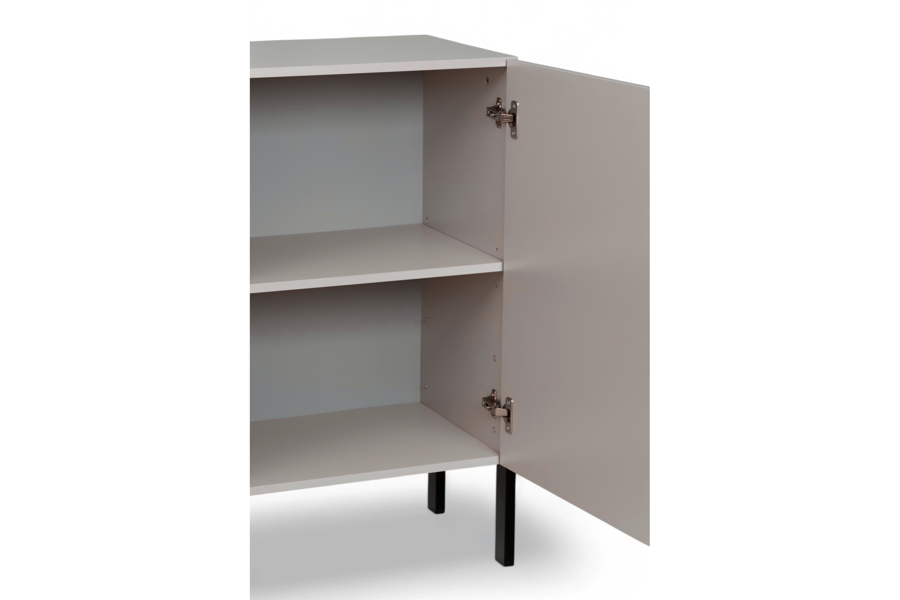 Komoda Jukon 184 cm se zásuvkami - kašmír / černé nohy Komoda se zásuvkami Wezilo 184 cm - kašmír / černé nožičky