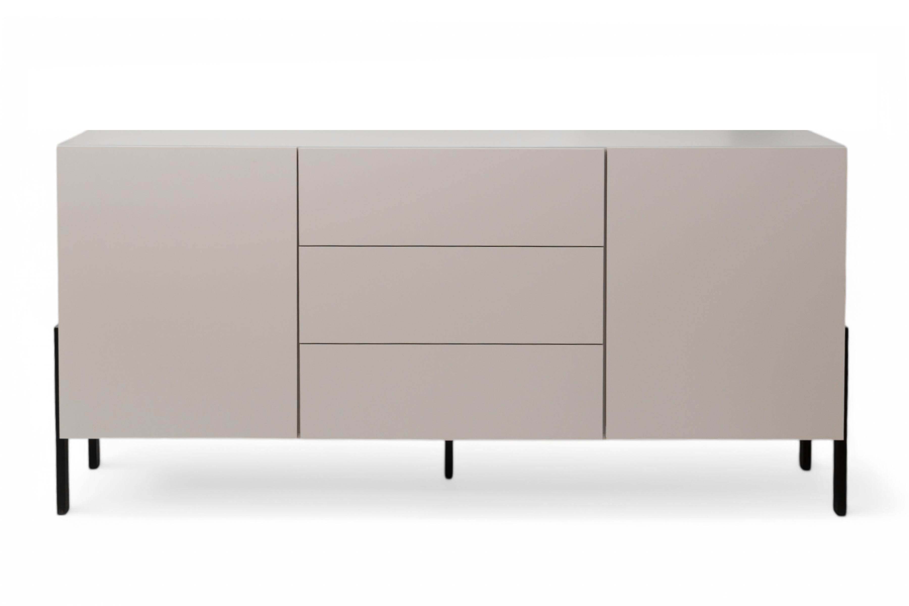 Komoda Jukon 184 cm se zásuvkami - kašmír / černé nohy Komoda se zásuvkami Wezilo 184 cm - kašmír / černé nožičky