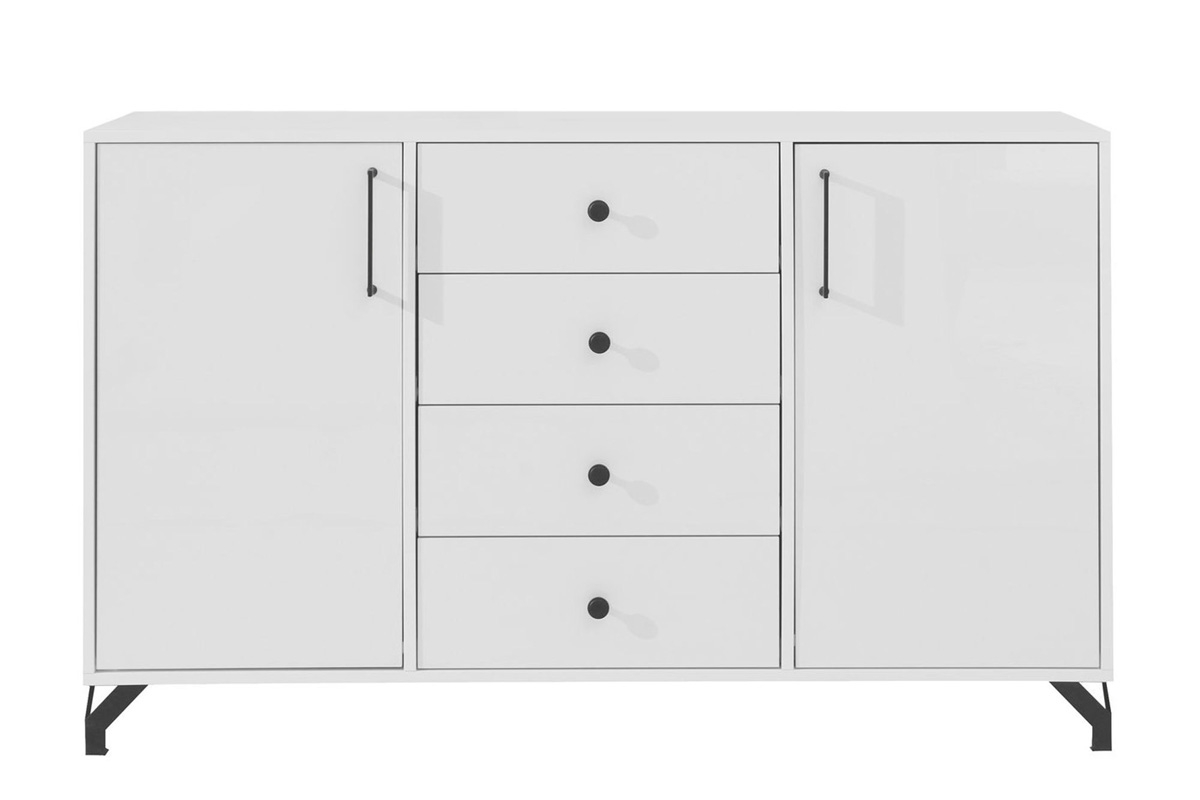 Sestava nábytku do obývacího pokoje Bergen II - bílá Bílá Komoda