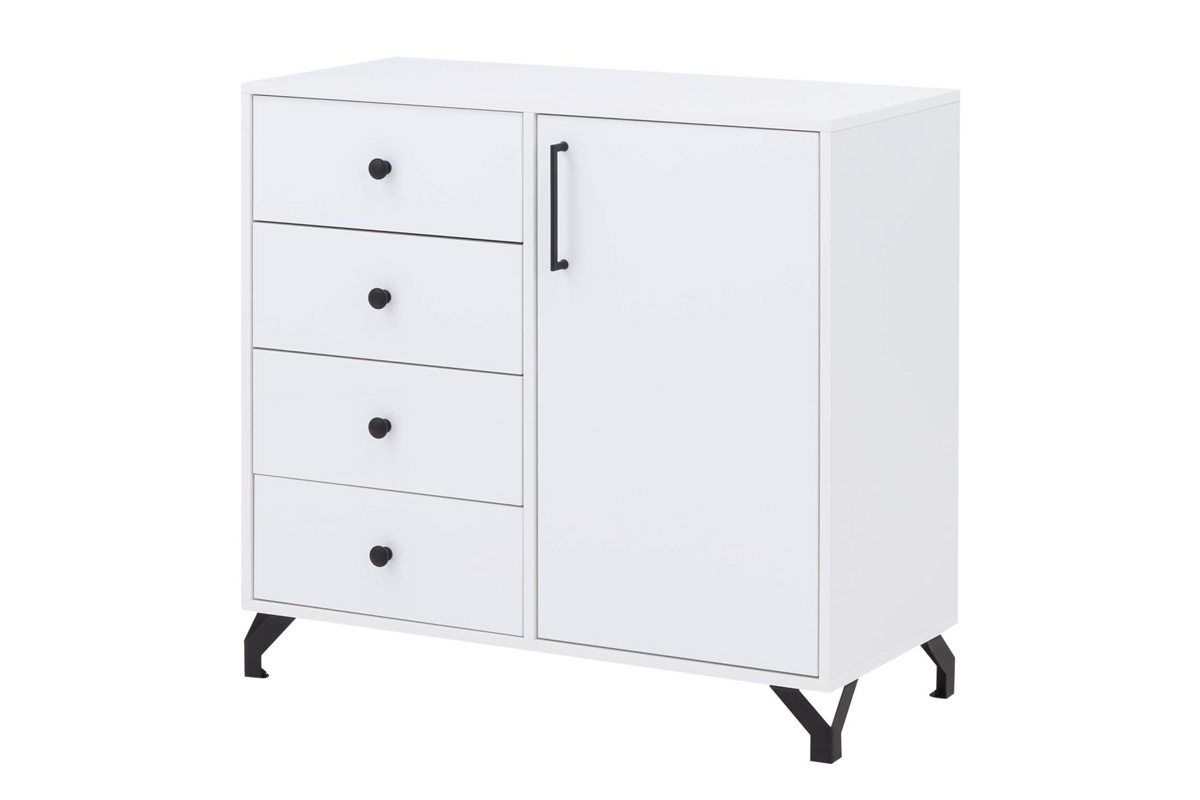 Studentský pokoj Bergen I - bílá Bílá Komoda