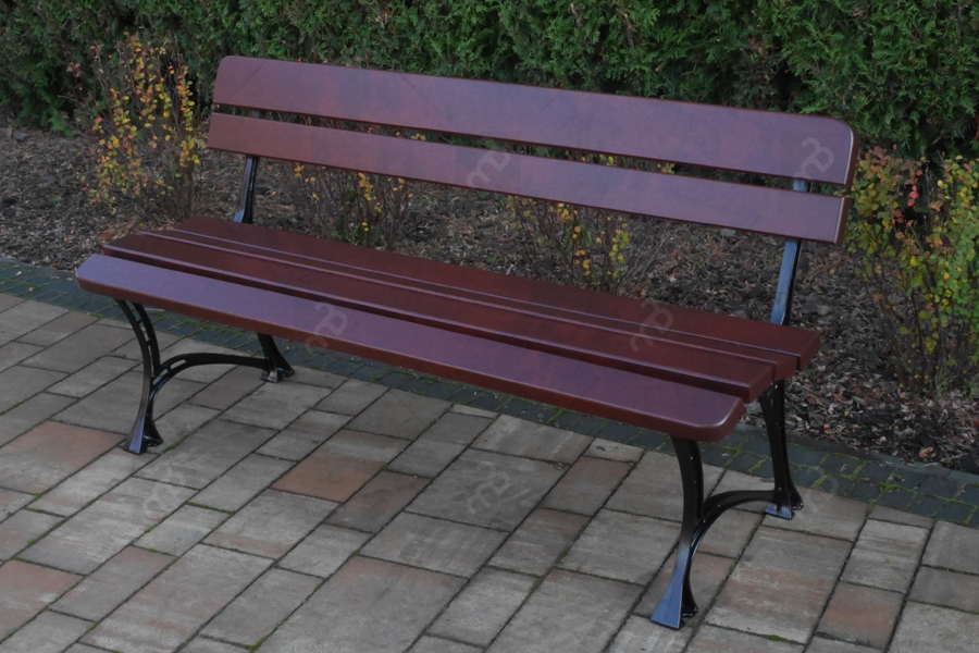 Záhradný set Kráľ - stôl + 2 stoličky + 2 lavice - višňa lavica ogrodowa