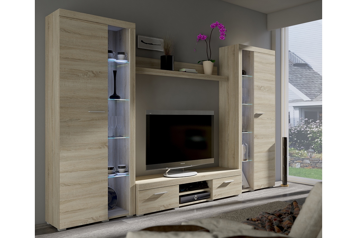 Obývací sestava Luiza XL - dub sonoma Obývací stěna Rumba XL