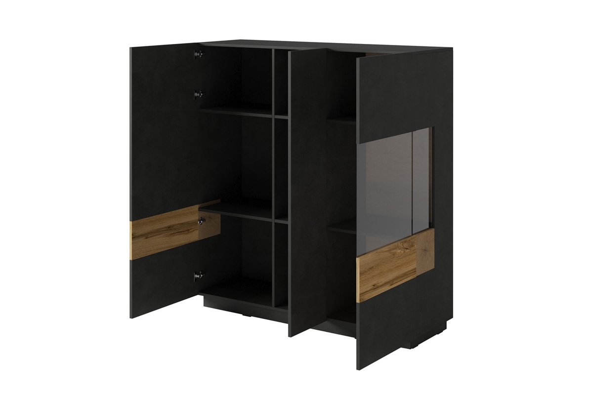 Obývacia stena moderná Silke III 241NGY Matera/Matera - wotan Vitrína z led 