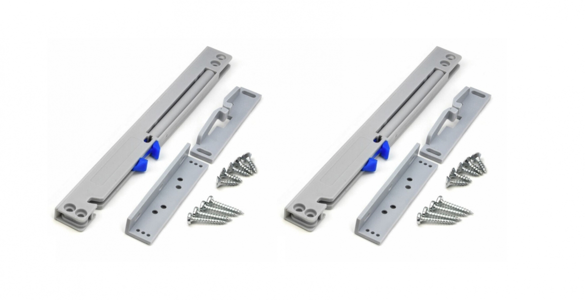 Tiché zatváranie pre dvojdverové skrine typu A Komplet spowalniaczy do szaf dwudrzwiowych 