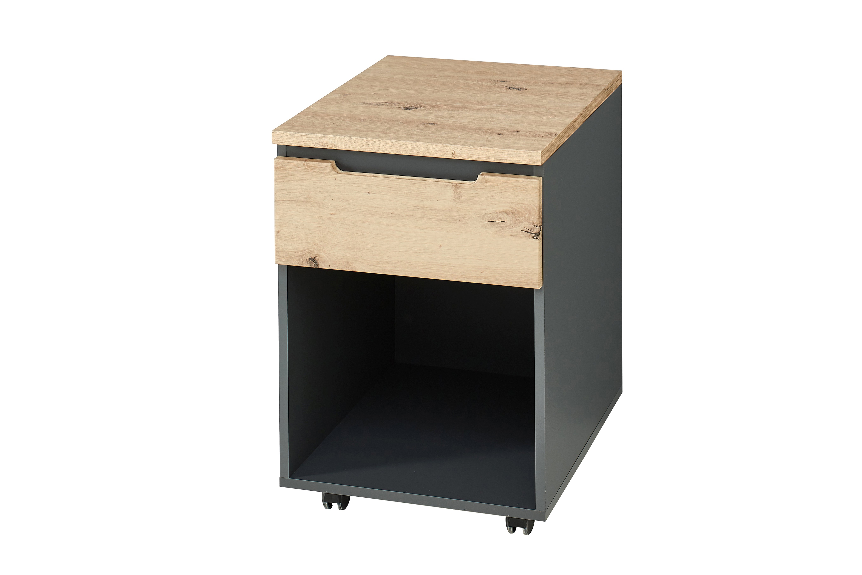 Kontejner Brego 45 cm - dub artisan / grafitová Zásuvkový kontejner Brego 45 cm - dub artisan/grafit